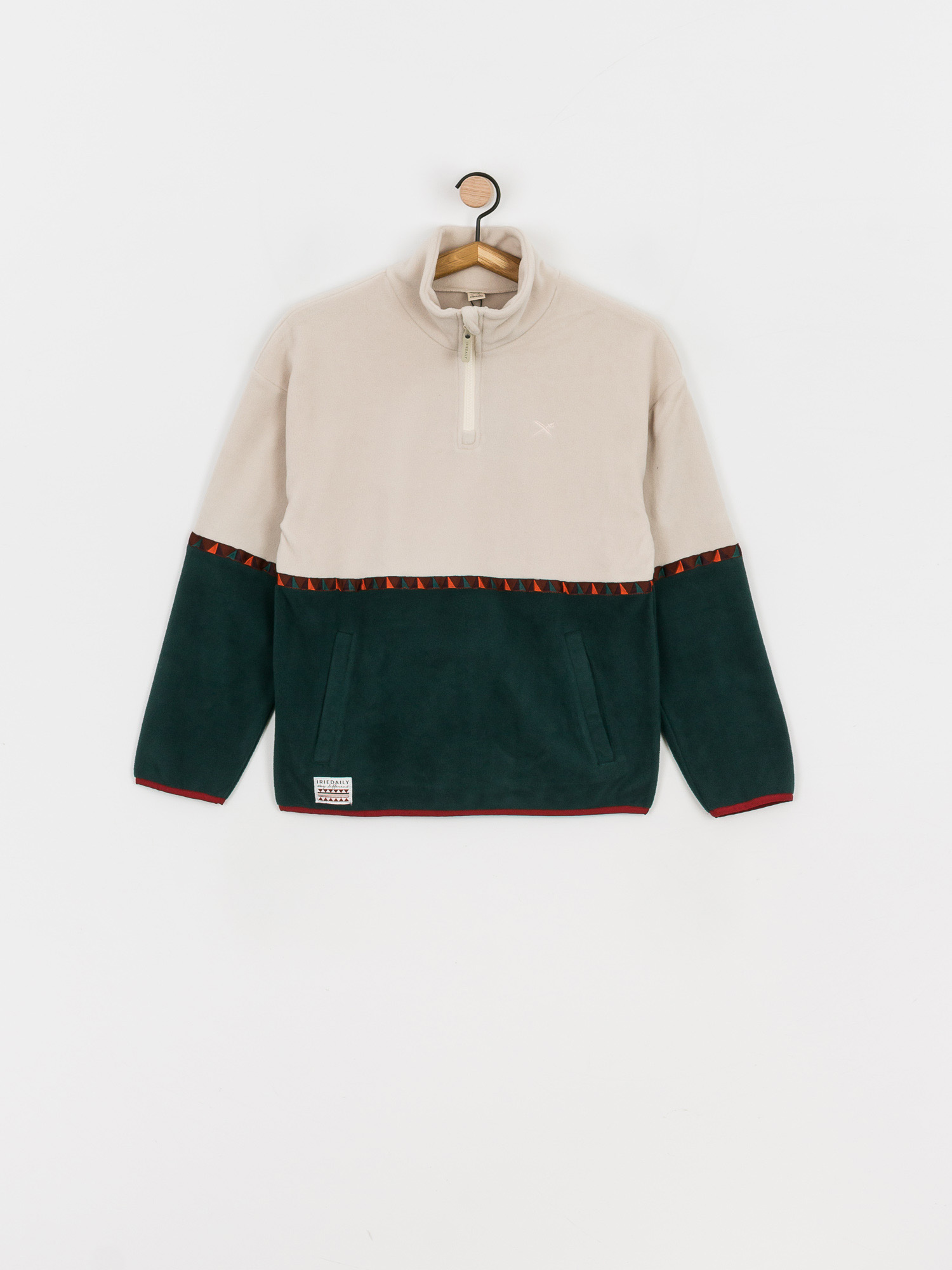 Fleecovu00e1 mikina Iriedaily Holina Fleece Troyer Wmn (dark teal)