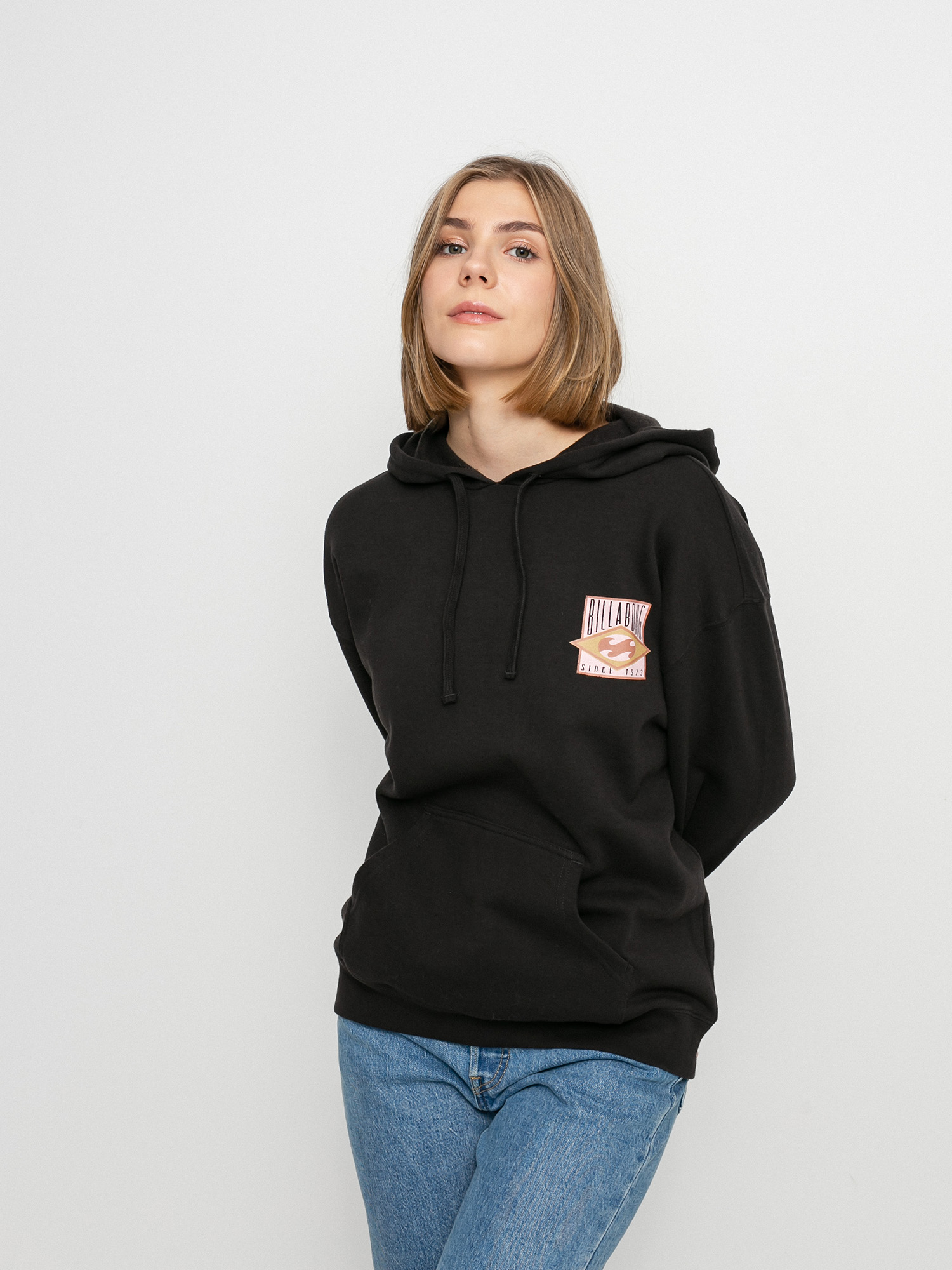 Mikina s kapucí Billabong Early Days HD Wmn (off black)