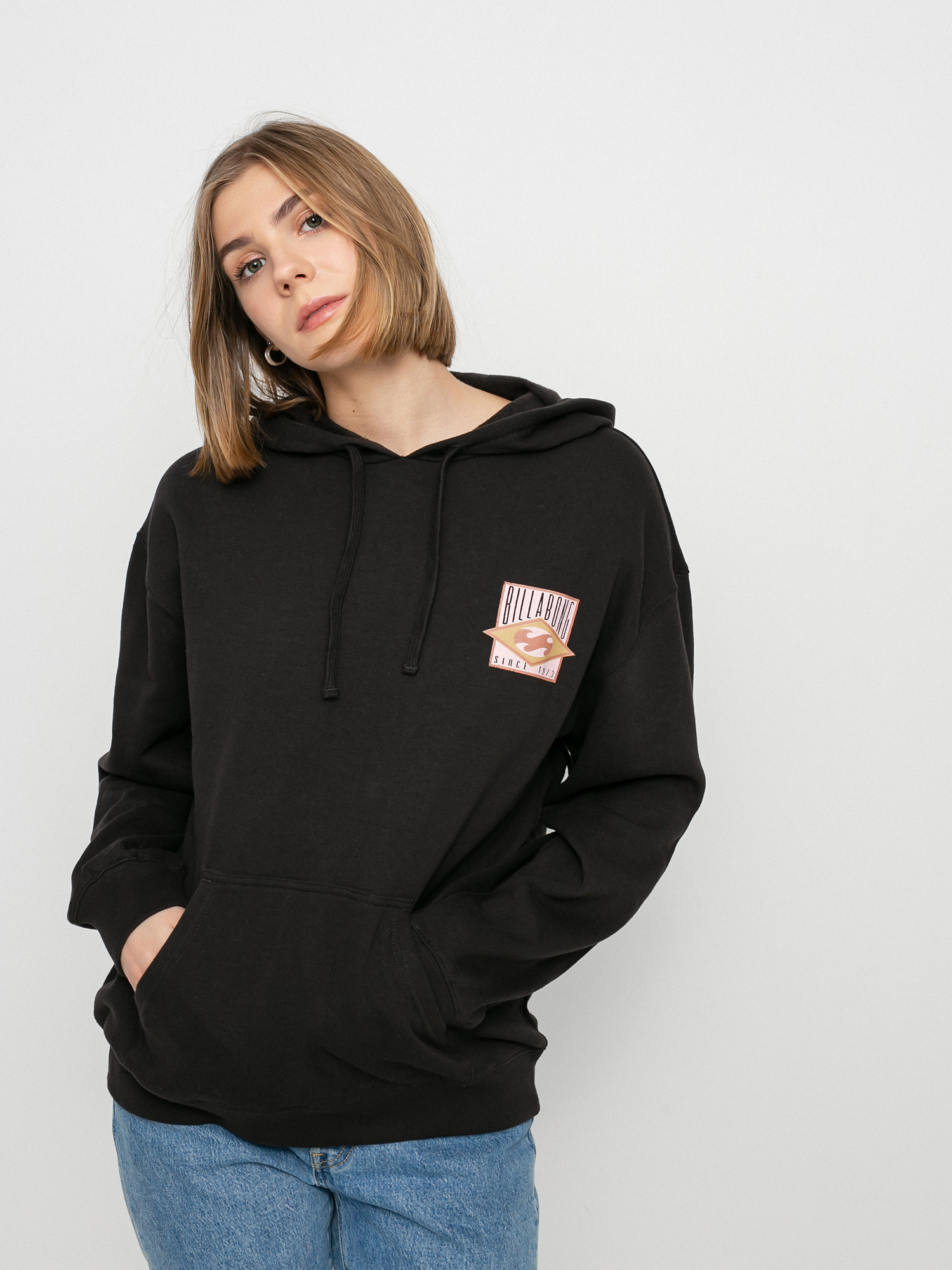 Mikina s kapucí Billabong Early Days HD Wmn (off black)