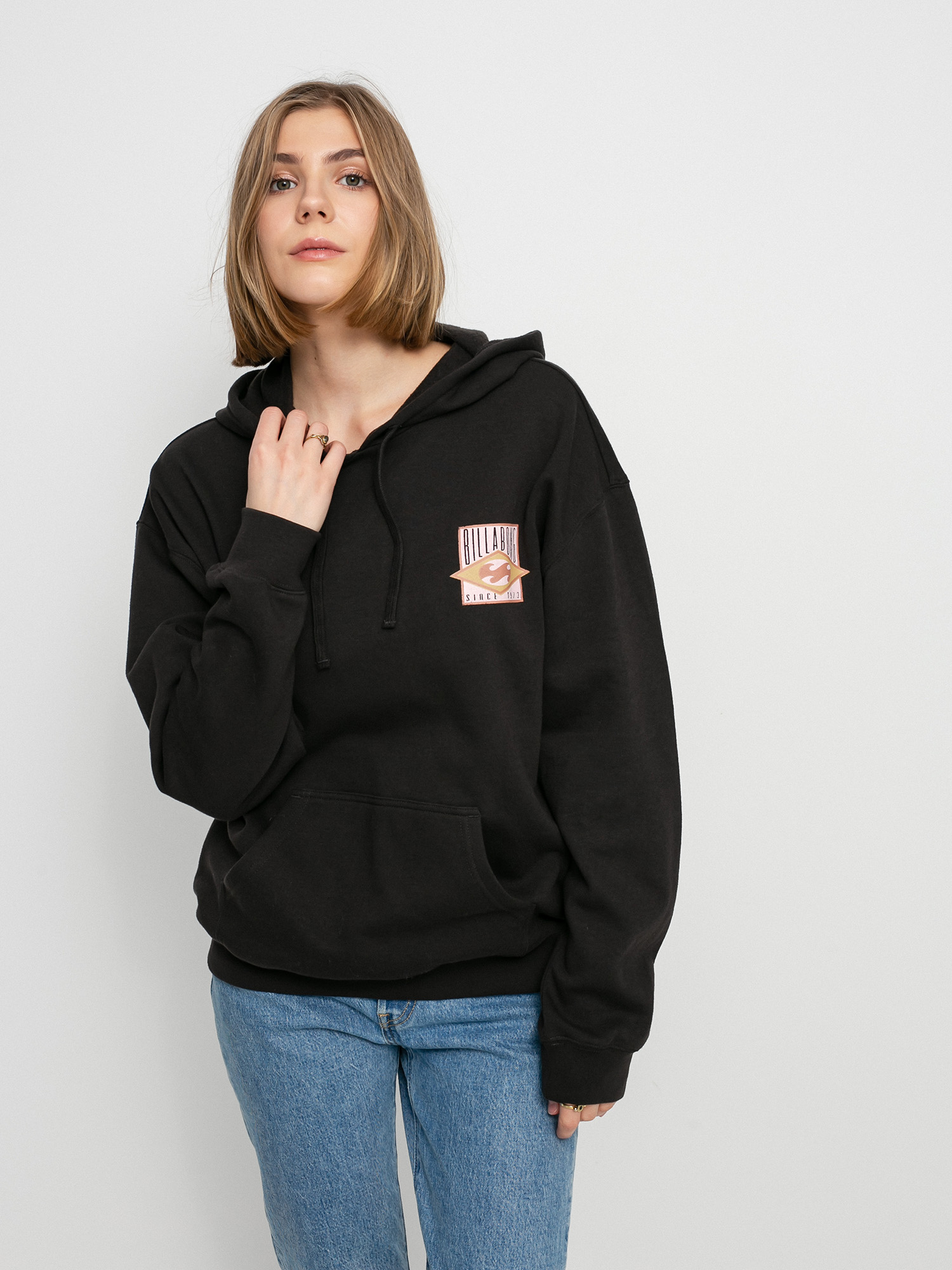 Mikina s kapucí Billabong Early Days HD Wmn (off black)