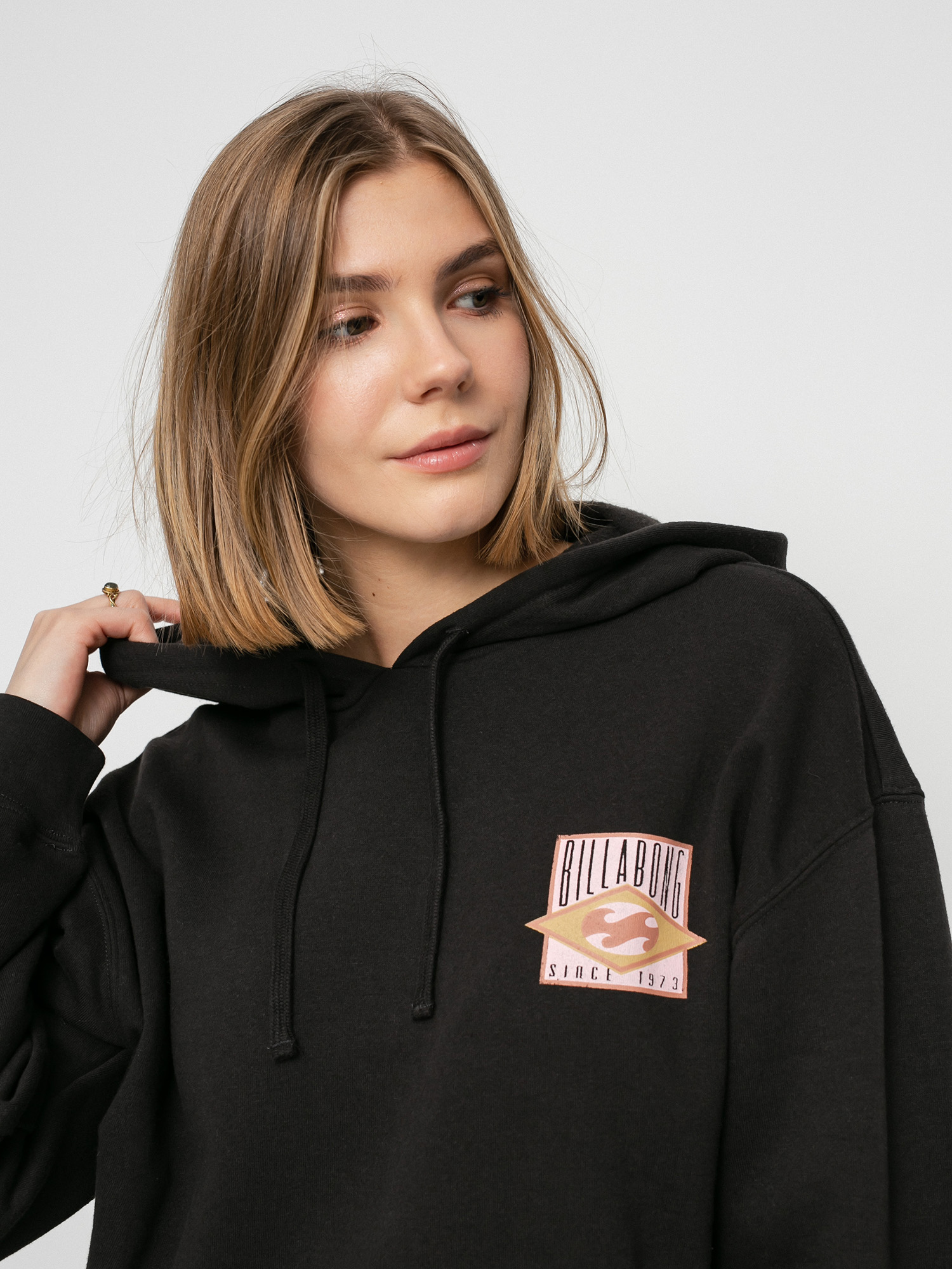 Mikina s kapucí Billabong Early Days HD Wmn (off black)