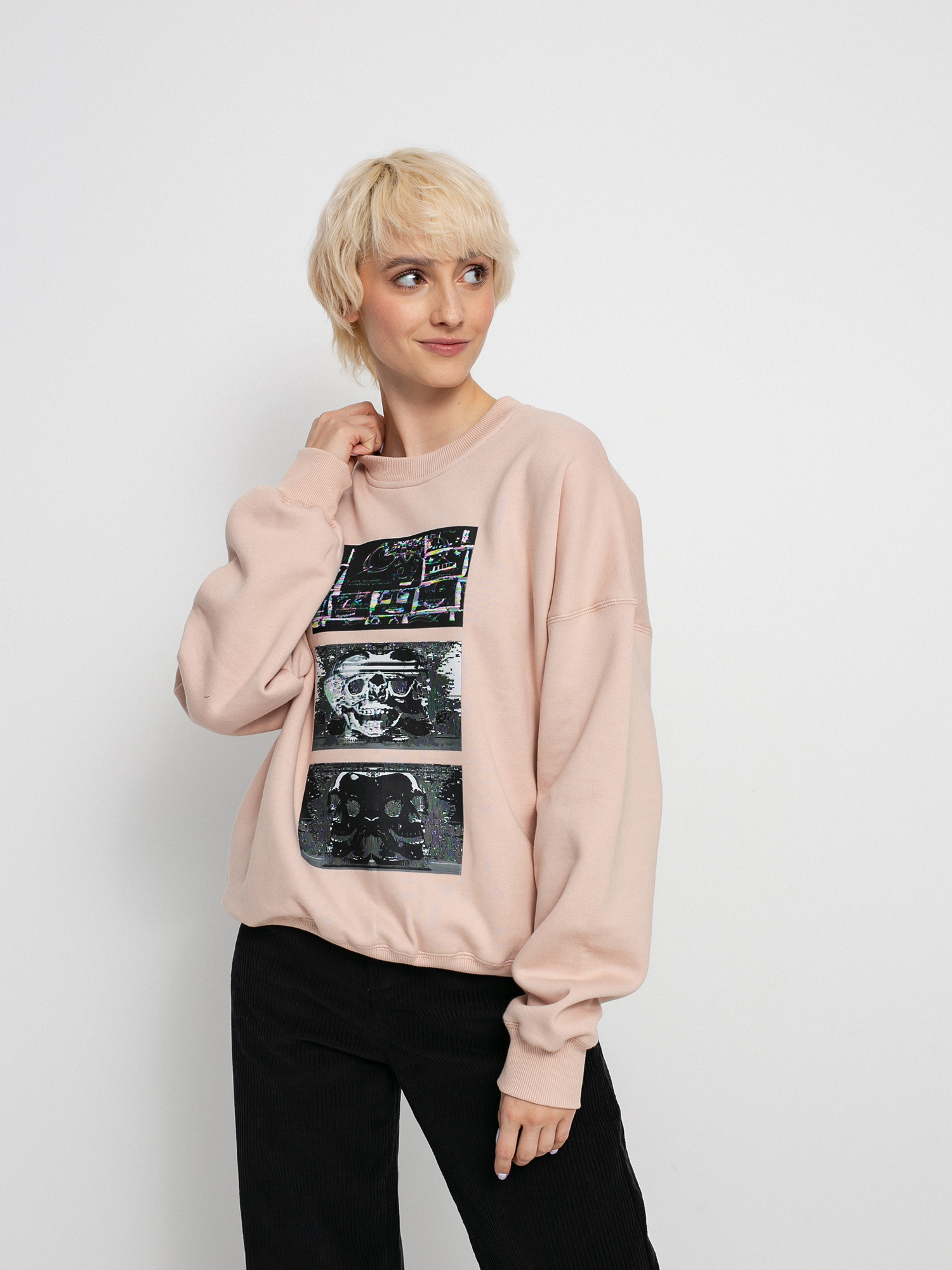 Mikina Volcom Animoscillator Fa Crew Wmn (mushroom)