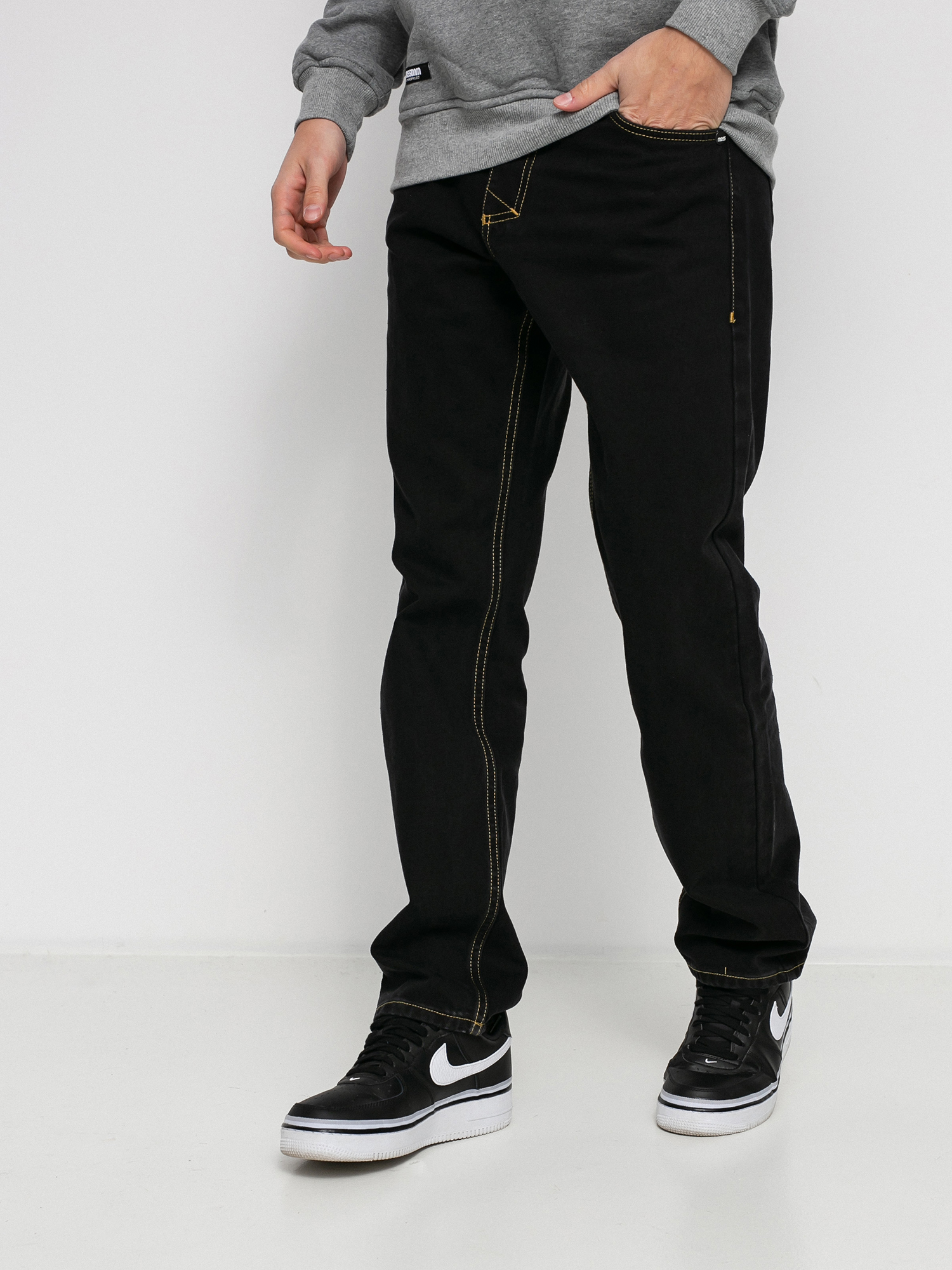 Kalhoty MassDnm Base Jeans Regular Fit (black stone wash)
