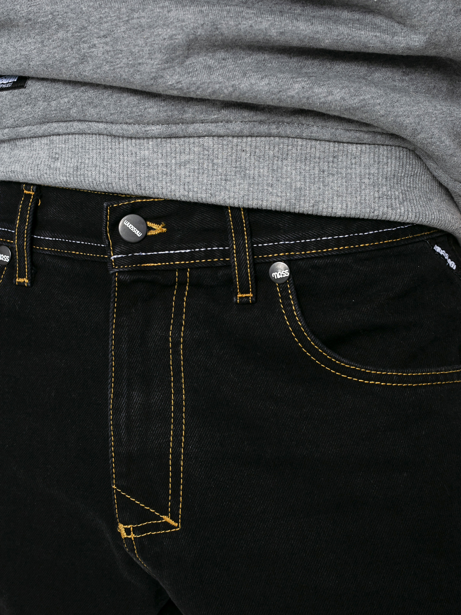 Kalhoty MassDnm Base Jeans Regular Fit (black stone wash)