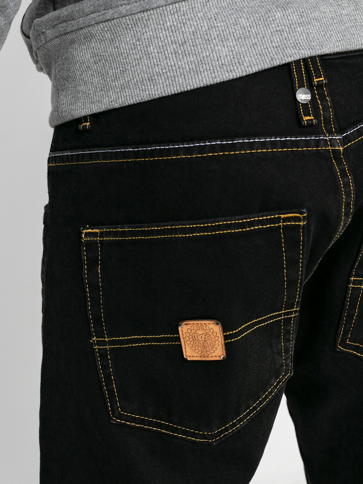 Kalhoty MassDnm Base Jeans Regular Fit (black stone wash)