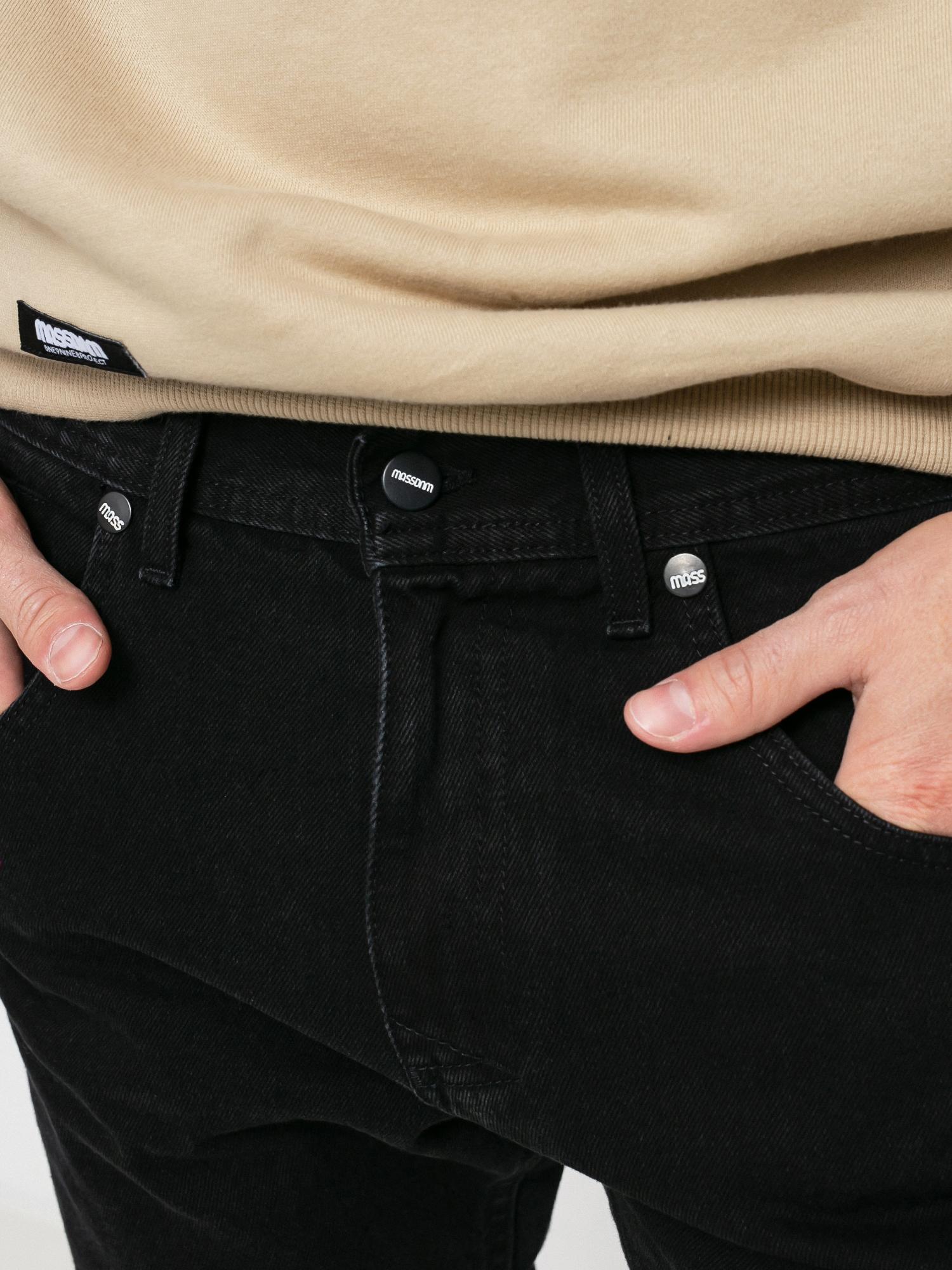 Kalhoty MassDnm Base Jogger Jeans Sneaker Fit (black rinse)