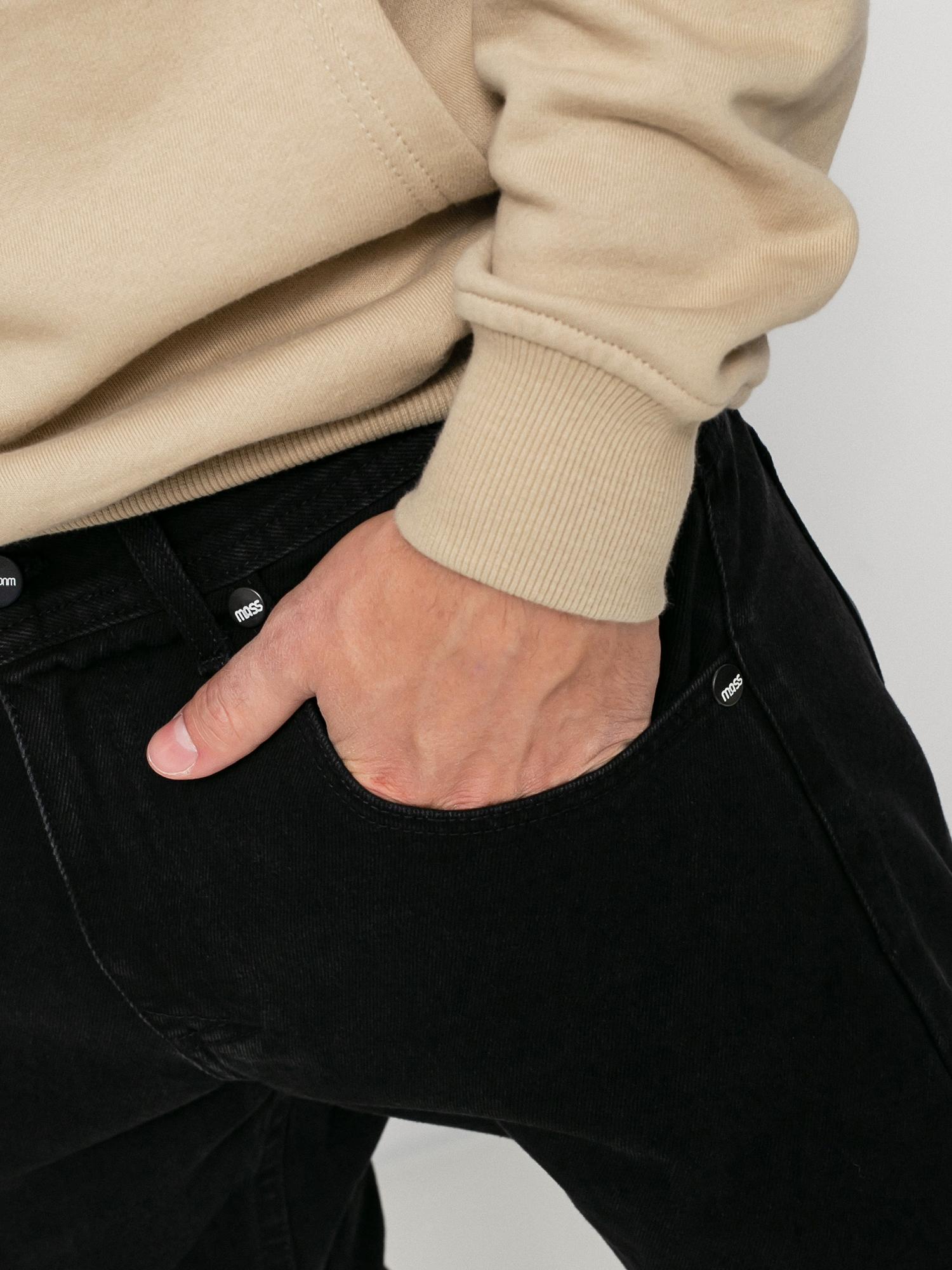 Kalhoty MassDnm Base Jogger Jeans Sneaker Fit (black rinse)