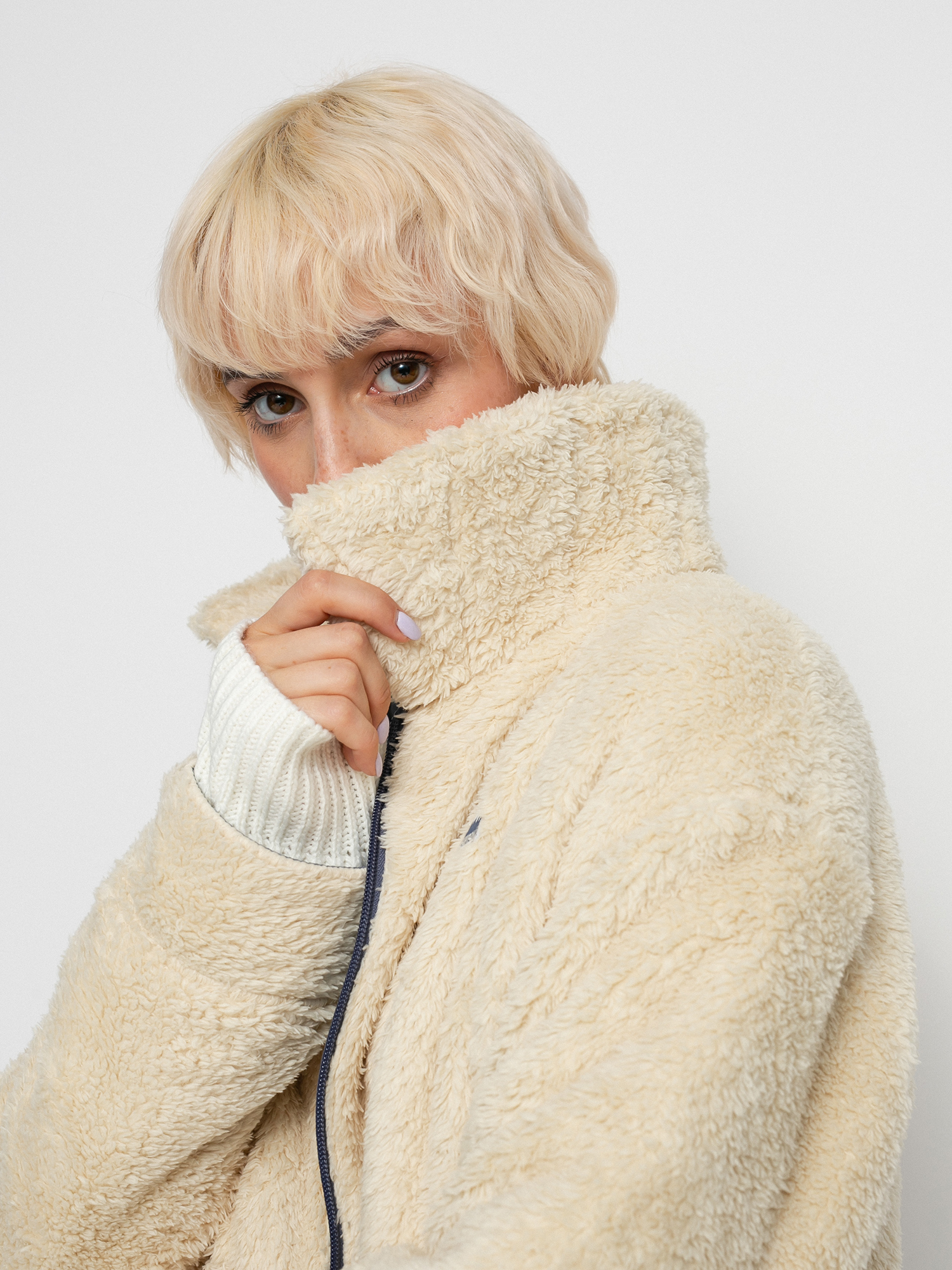 Bunda Burton Lynx Full Zip Reversible Wmn (creme brulee/folkstone gray)