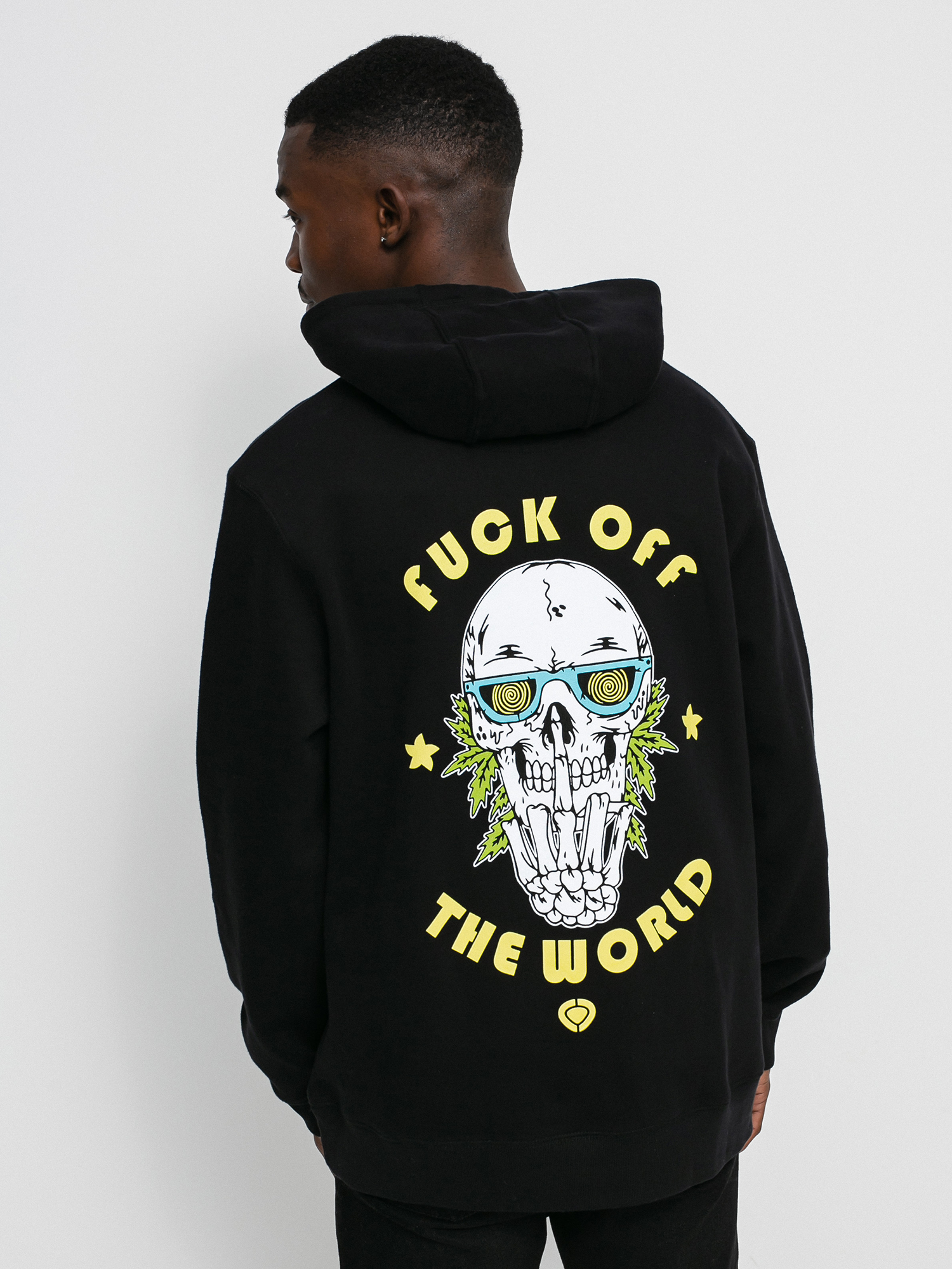 Mikina s kapucí Circa Fuck Off HD (black)