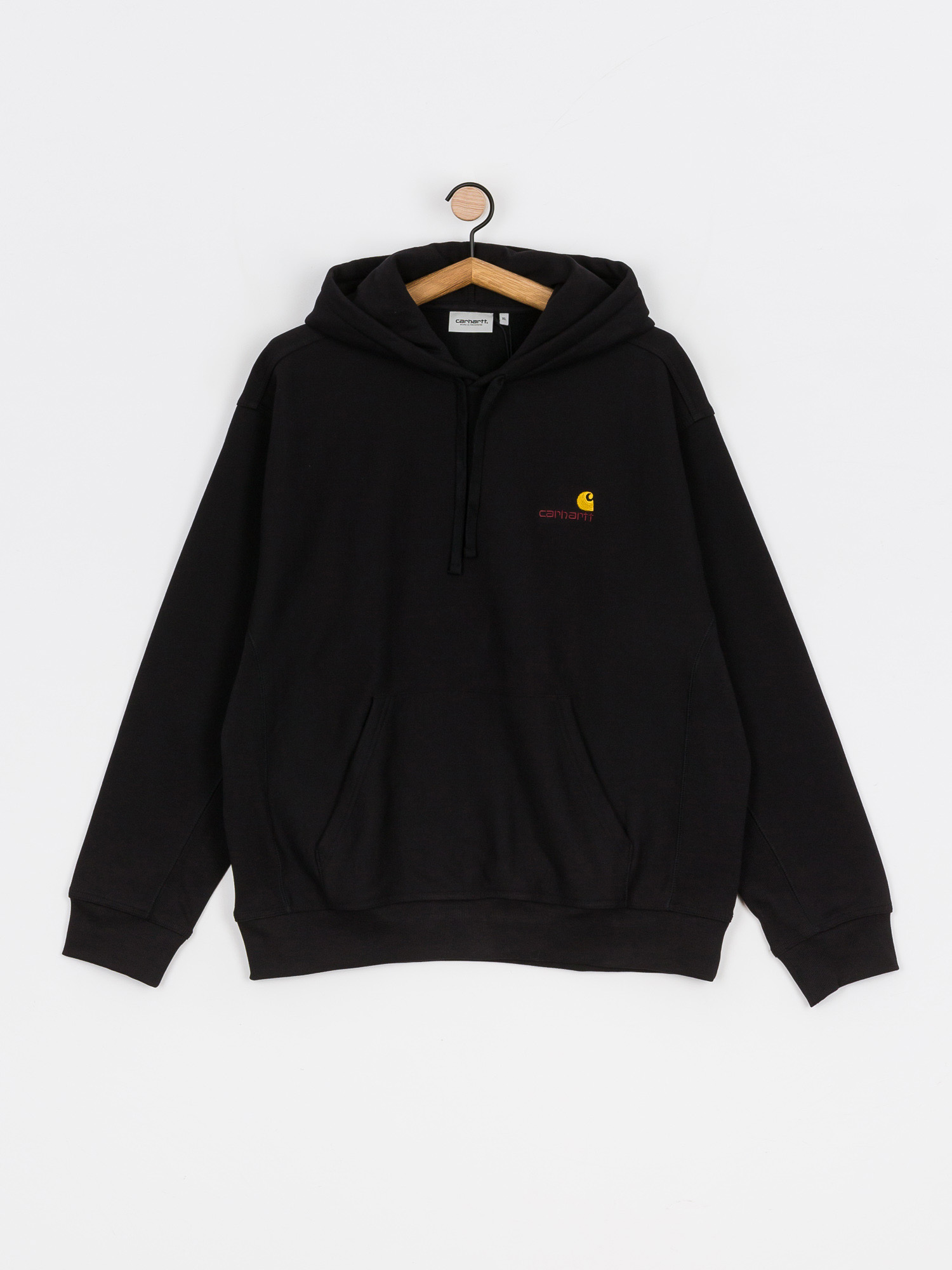 Mikina s kapucí Carhartt WIP American Script HD (black)