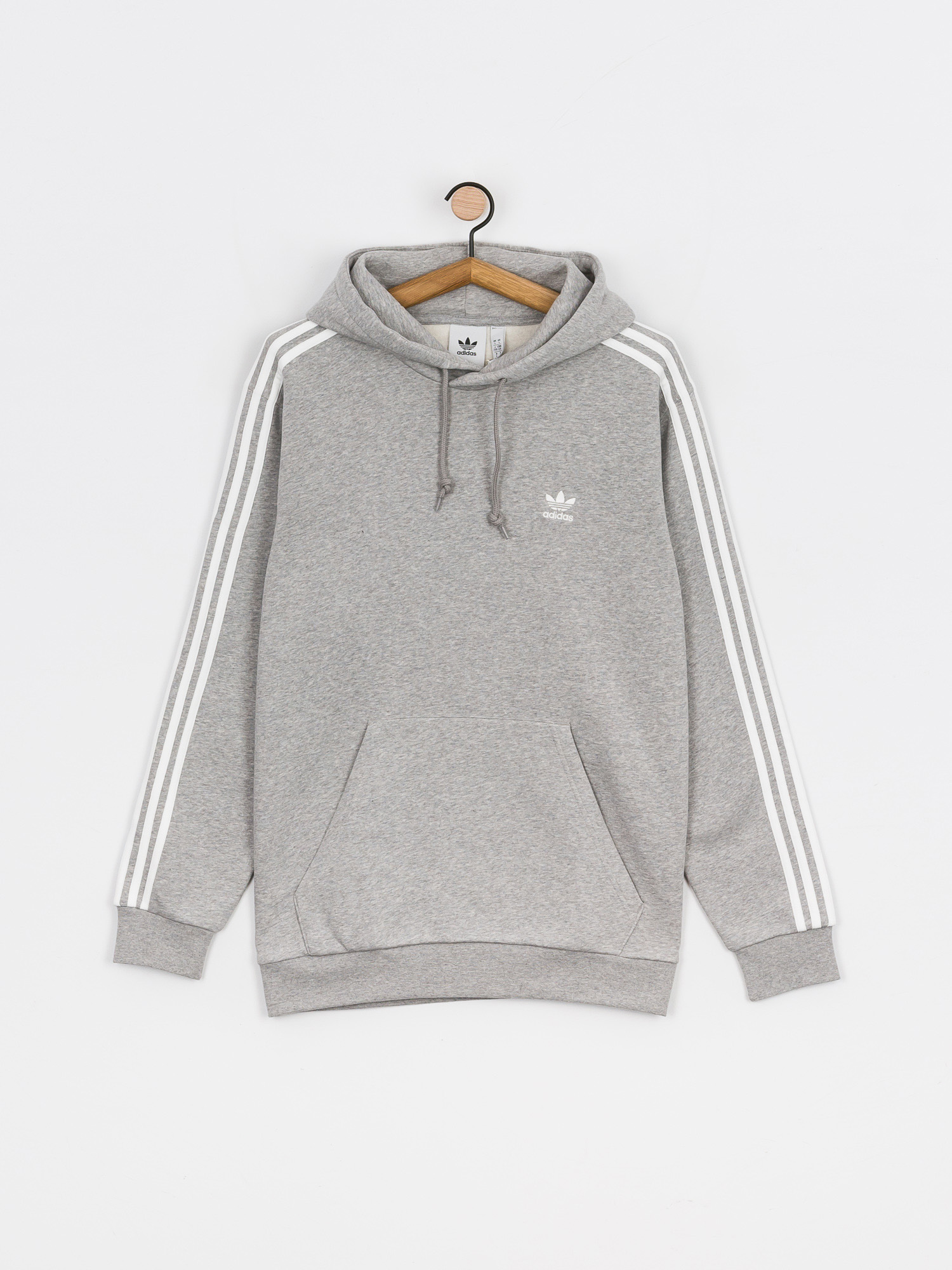 Mikina s kapucí adidas Originals 3 Stripes HD (medium grey heather)