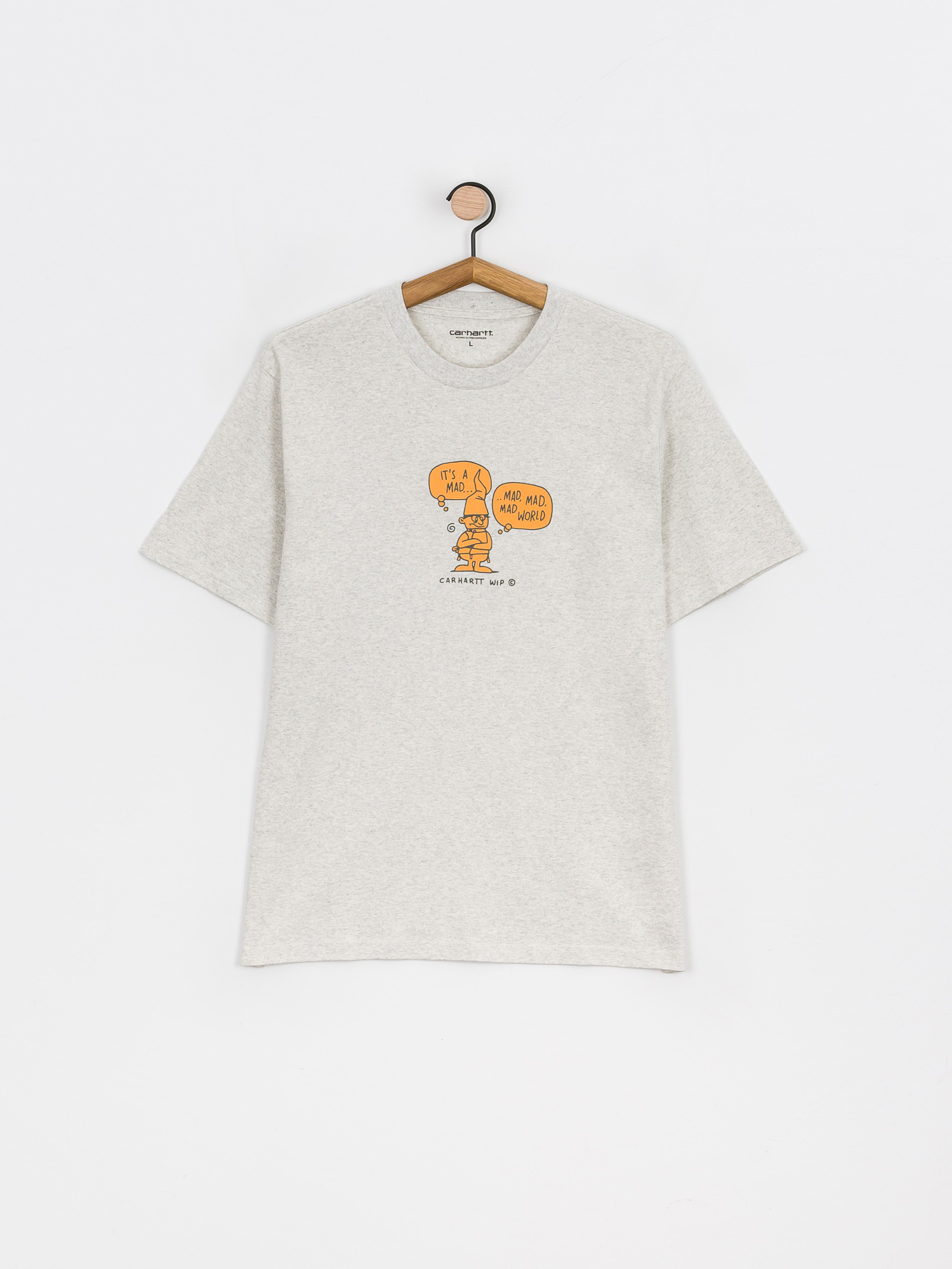 Tričko Carhartt WIP Mad World (ash heather)