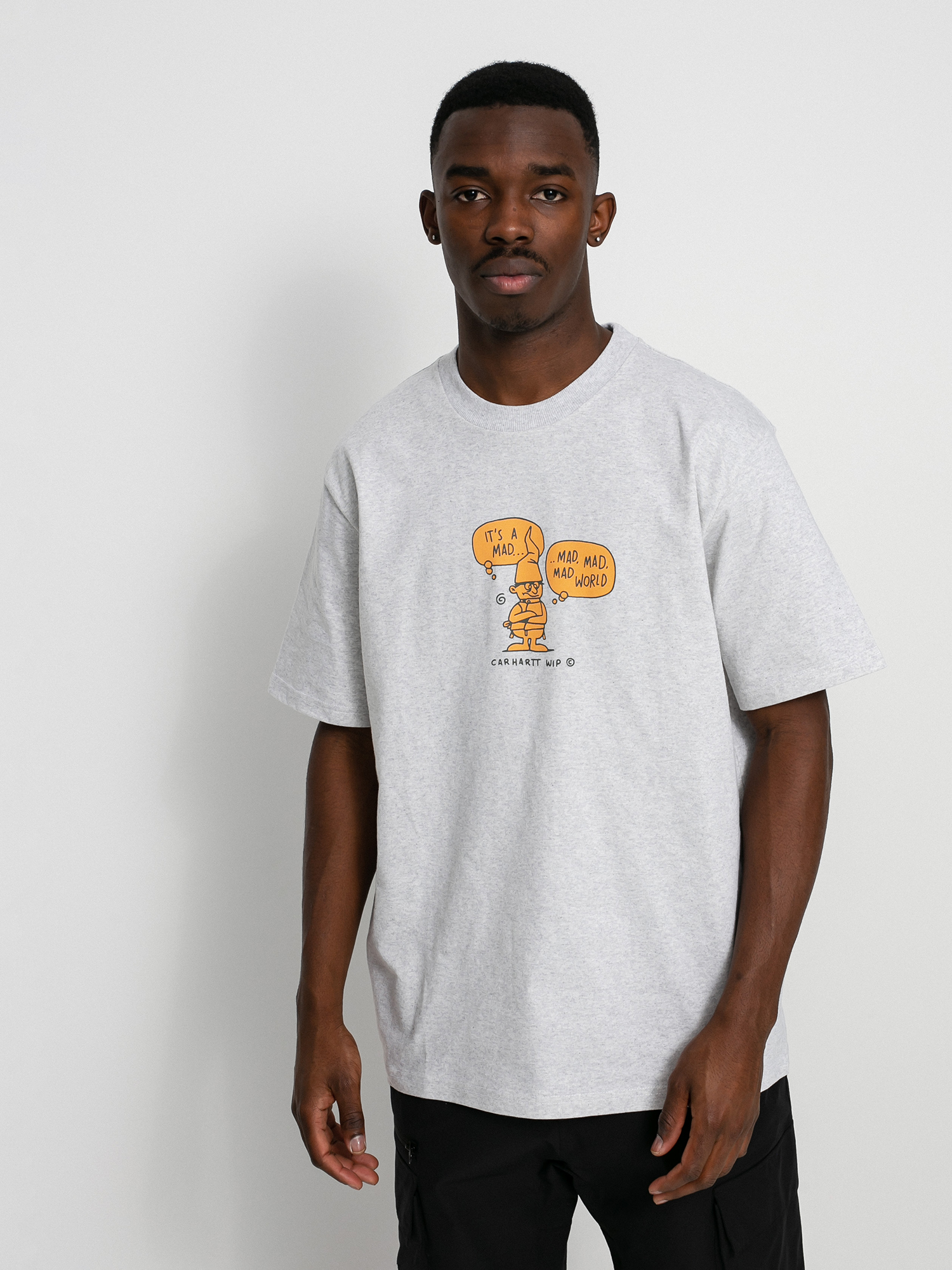 Tričko Carhartt WIP Mad World (ash heather)