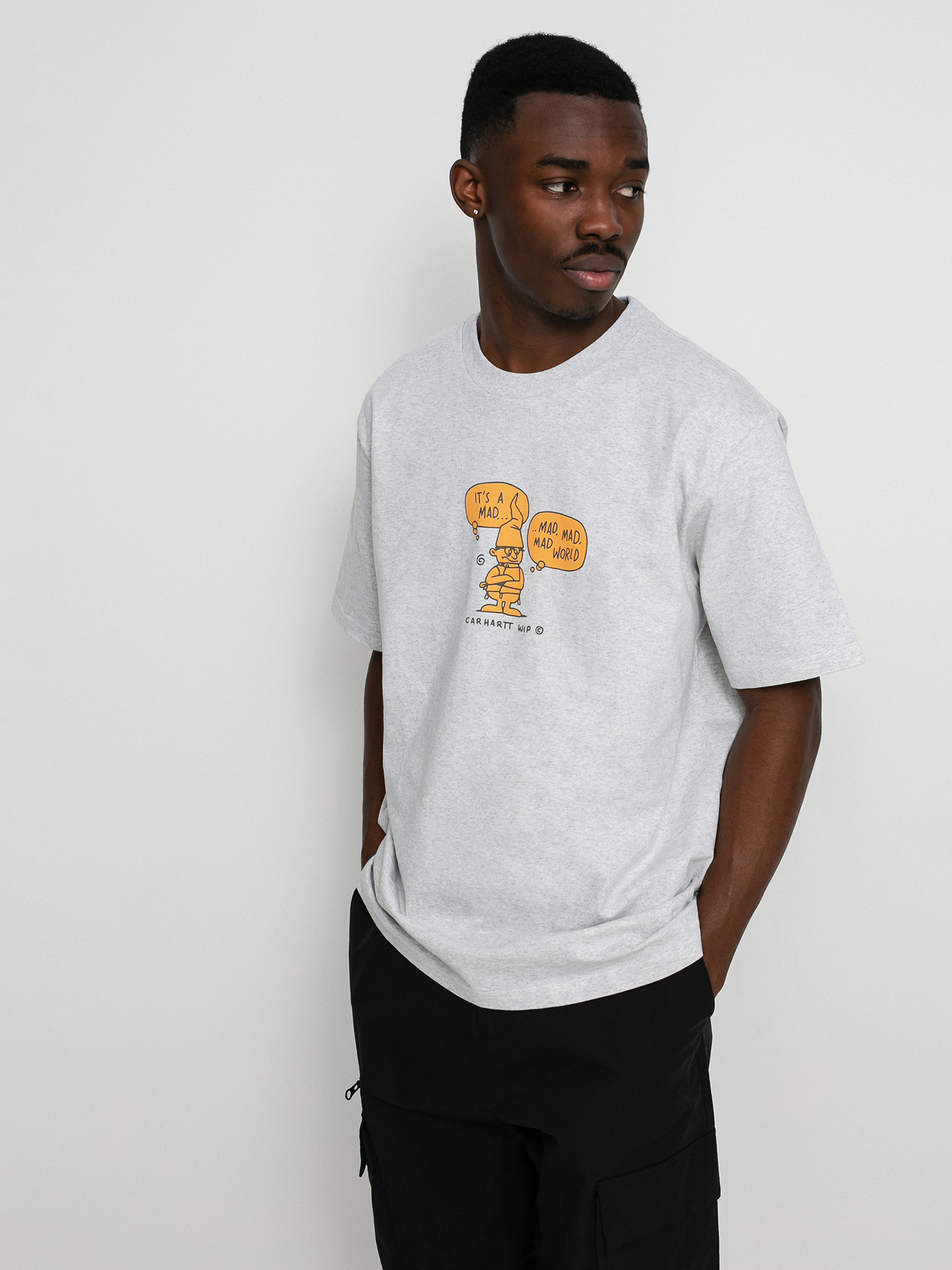 Tričko Carhartt WIP Mad World (ash heather)