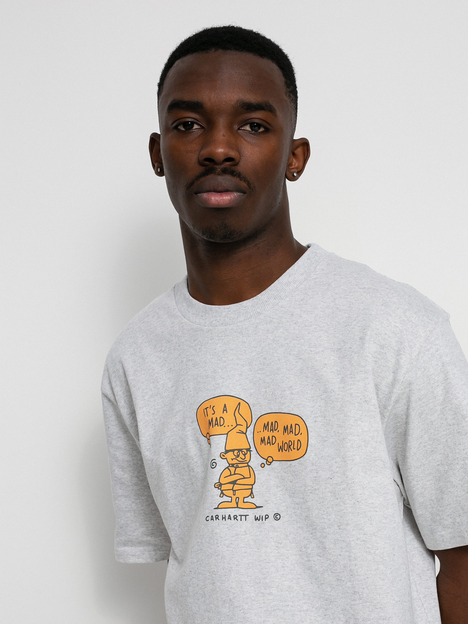 Tričko Carhartt WIP Mad World (ash heather)