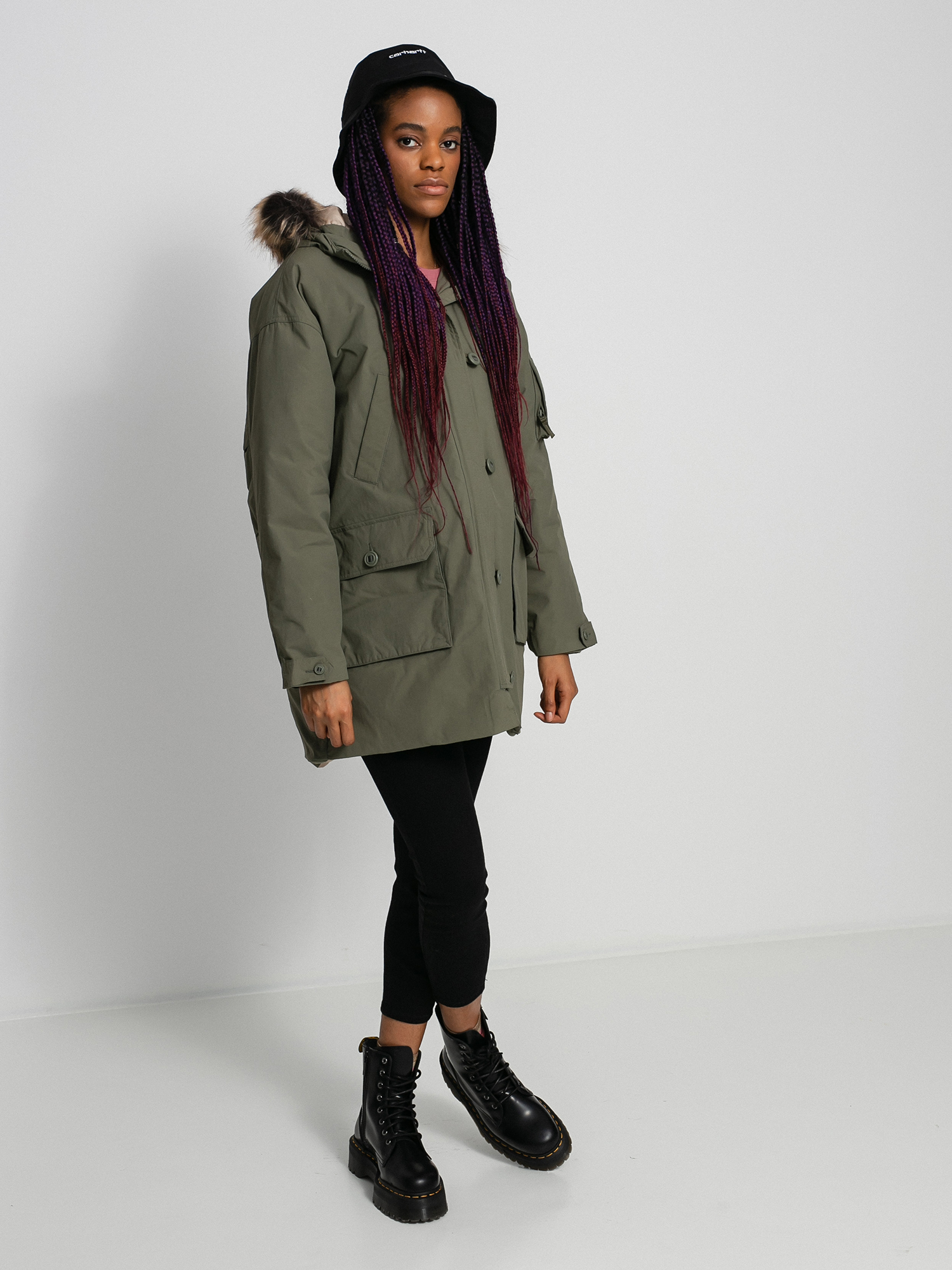 Bunda Volcom Warmer N Over 5K Parka Wmn (army green combo)