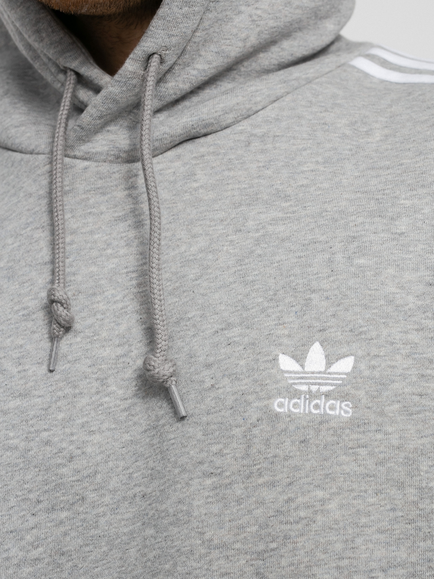 Mikina s kapucí adidas Originals 3 Stripes HD (medium grey heather)