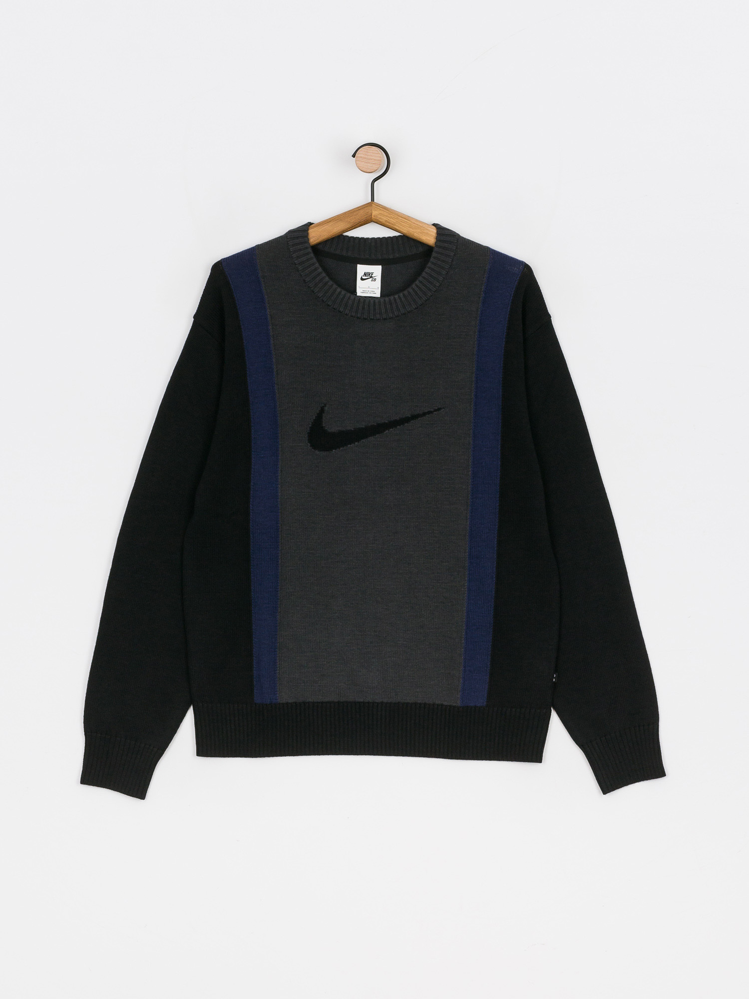 Svetr Nike SB Sweater (black/dk smoke grey/midnight navy/black)