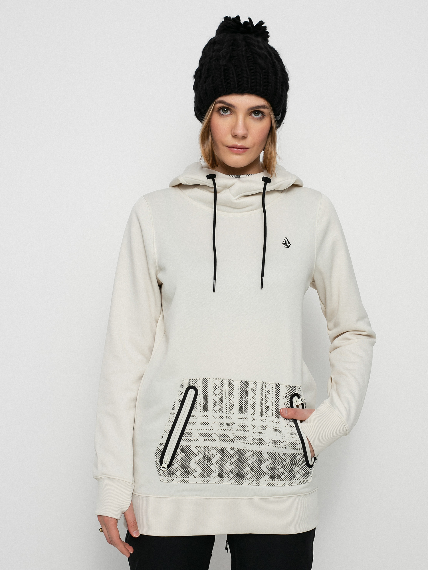 Mikina s kapucí Volcom Spring Shred HD Wmn (bone)