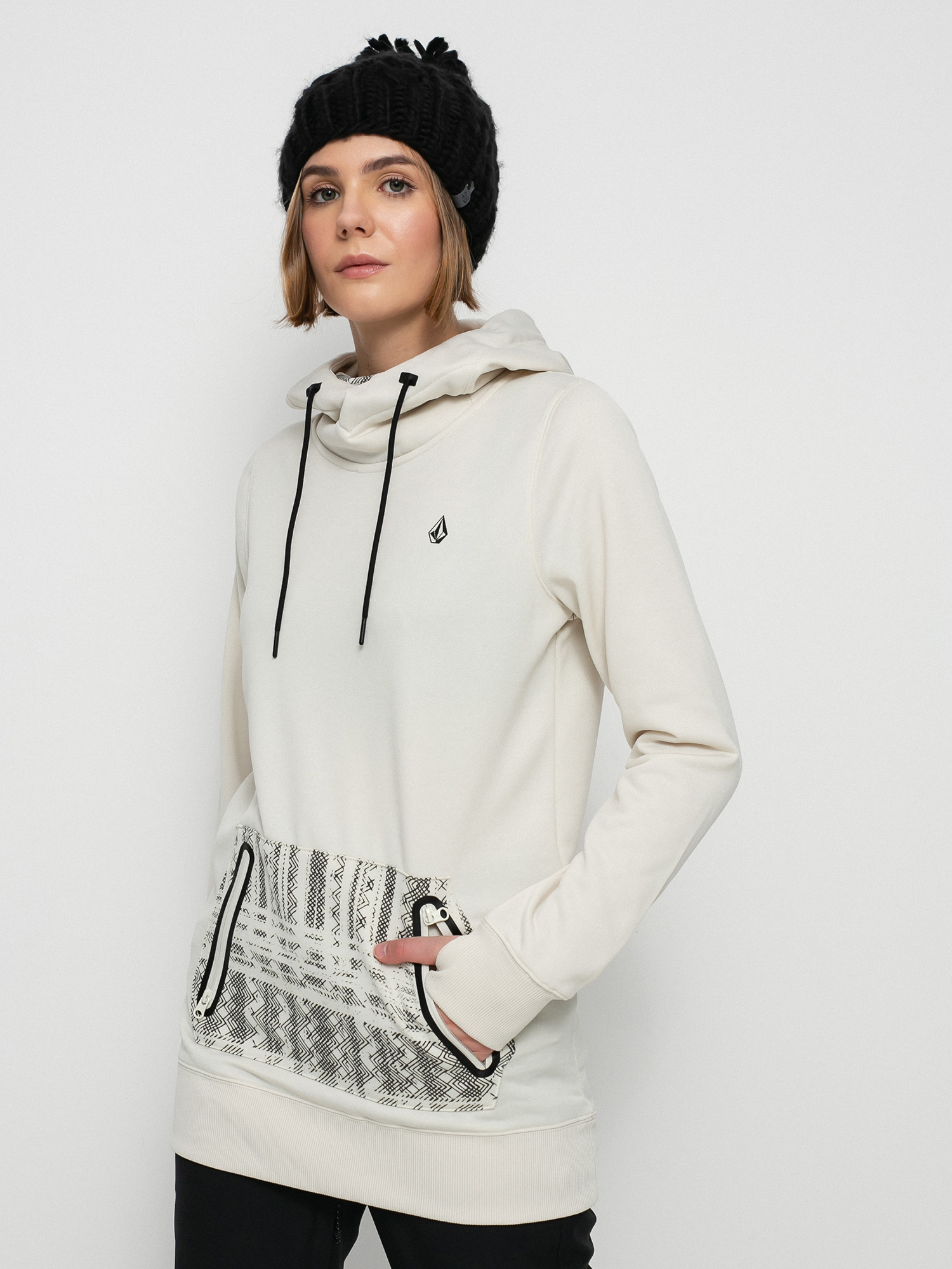 Mikina s kapucí Volcom Spring Shred HD Wmn (bone)