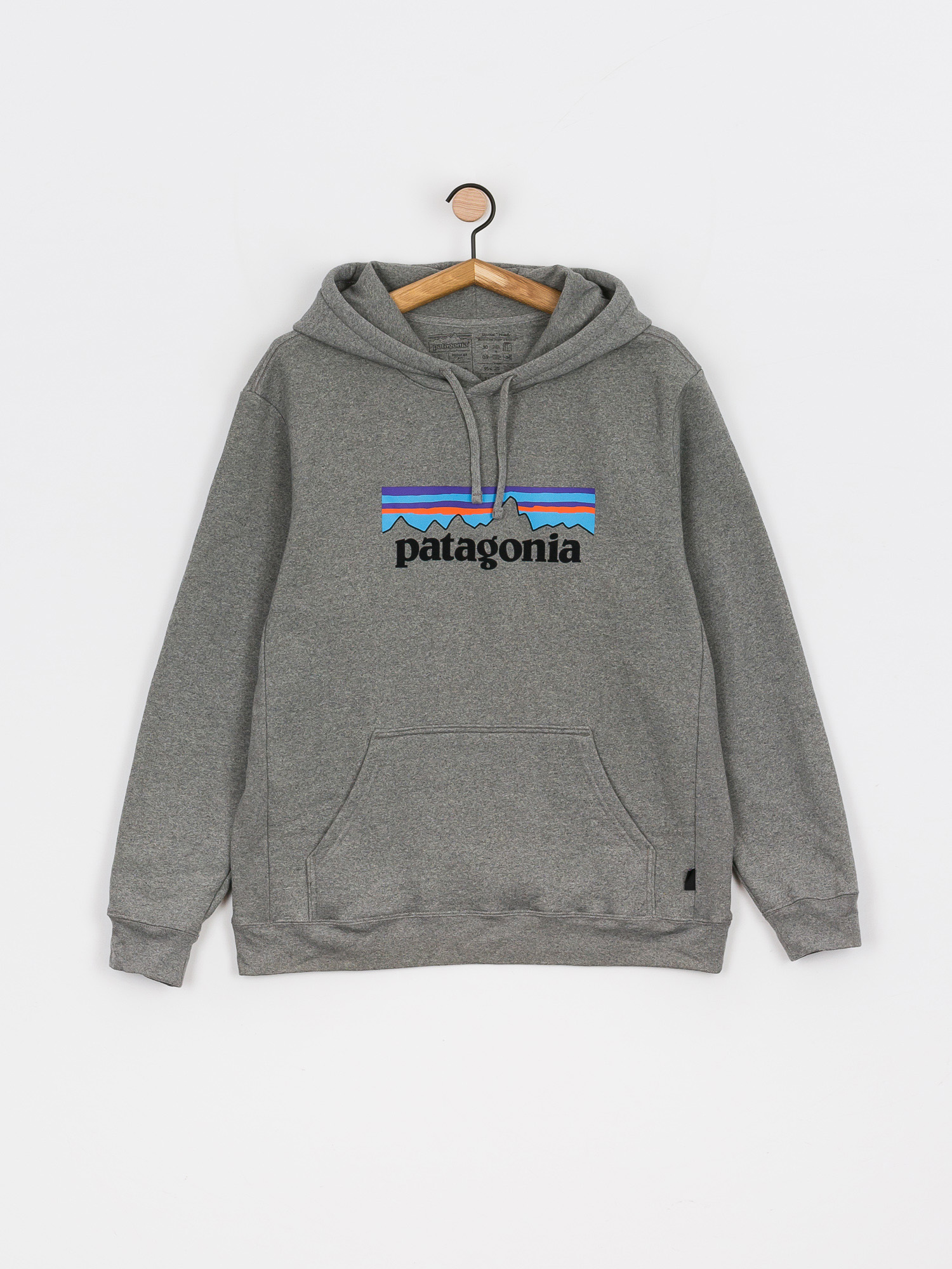 Mikina s kapucí Patagonia Logo Uprisal HD (gravel heather)