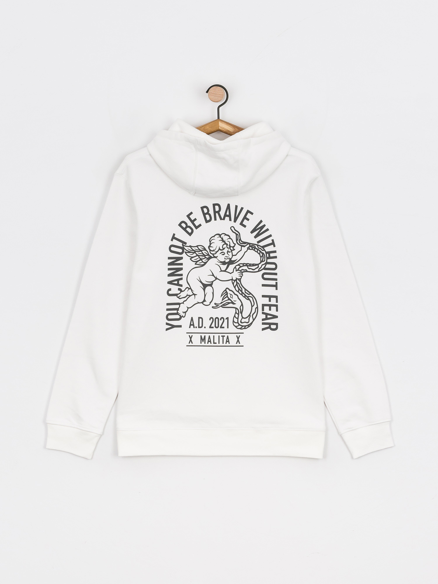 Mikina s kapucí Malita Angel HD (white)