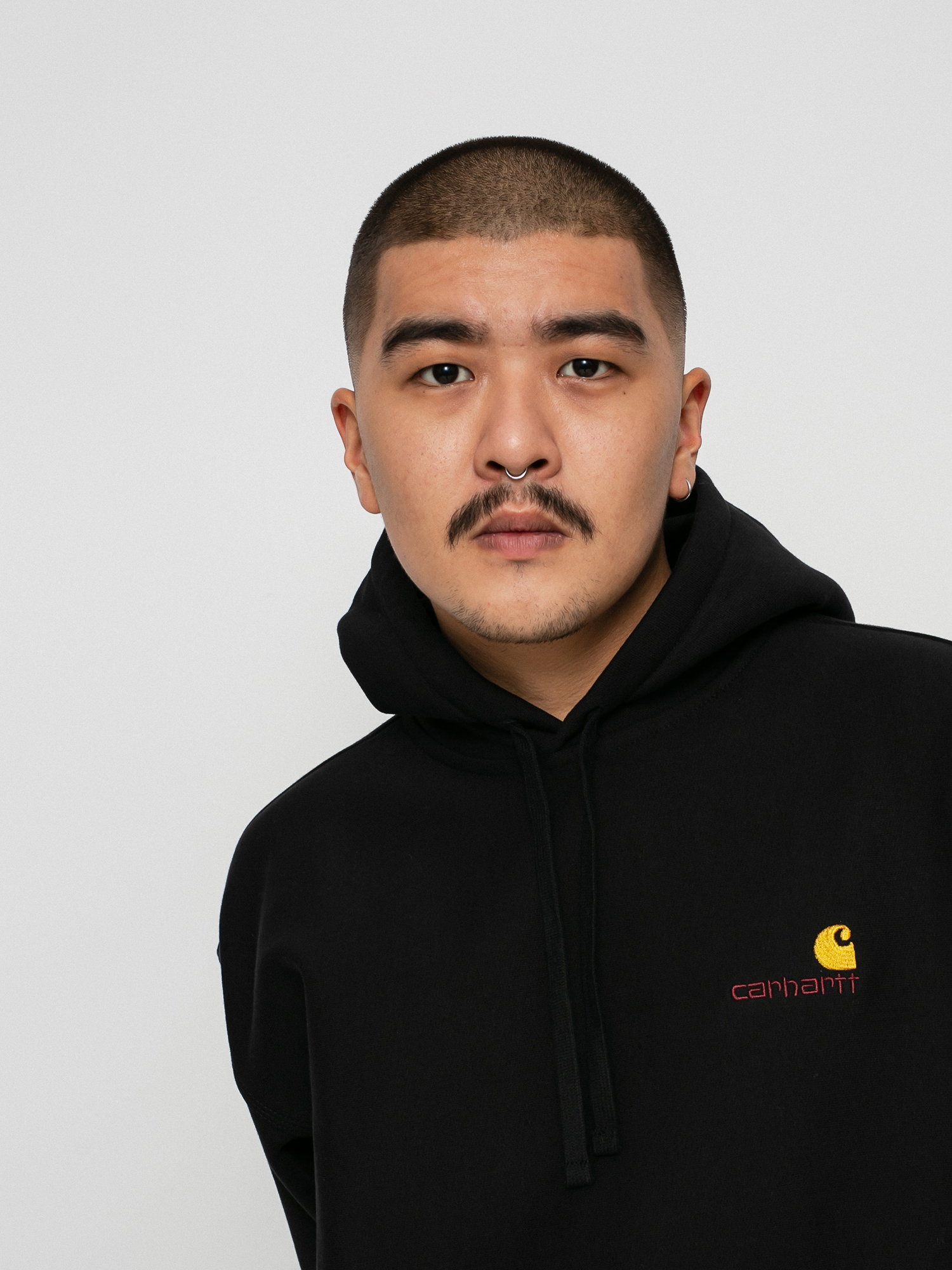 Mikina s kapucí Carhartt WIP American Script HD (black)