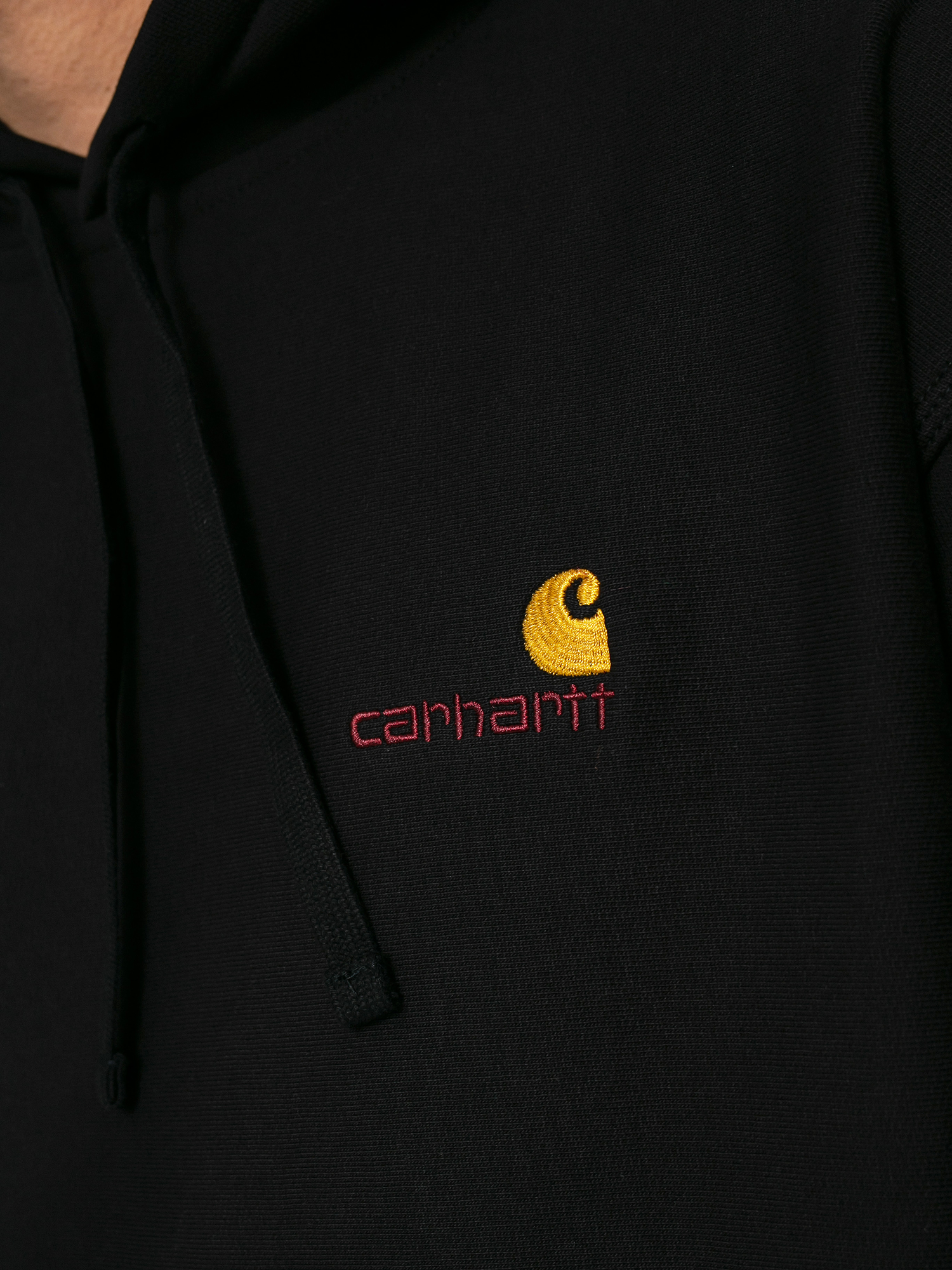 Mikina s kapucí Carhartt WIP American Script HD (black)