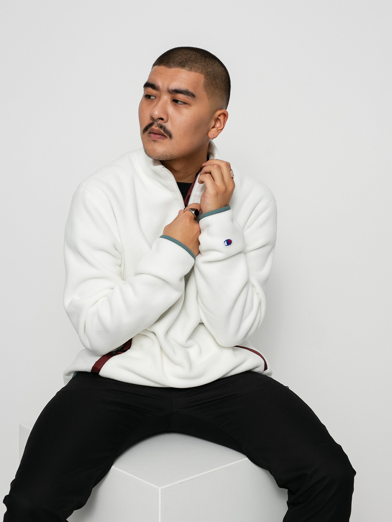 Pánský Mikina Champion Half Zip Top 215107 (str/trp/and)