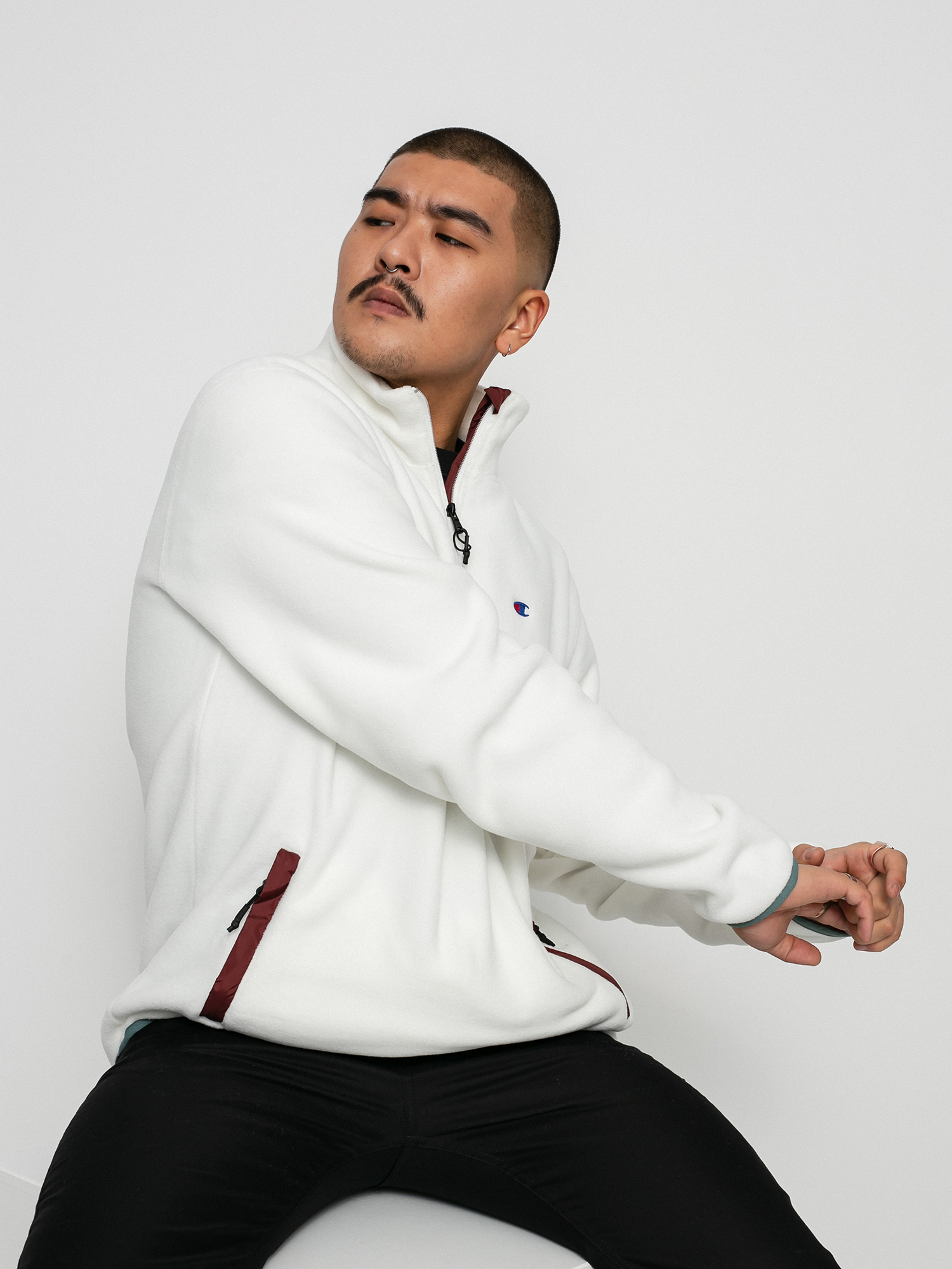 Pánský Mikina Champion Half Zip Top 215107 (str/trp/and)