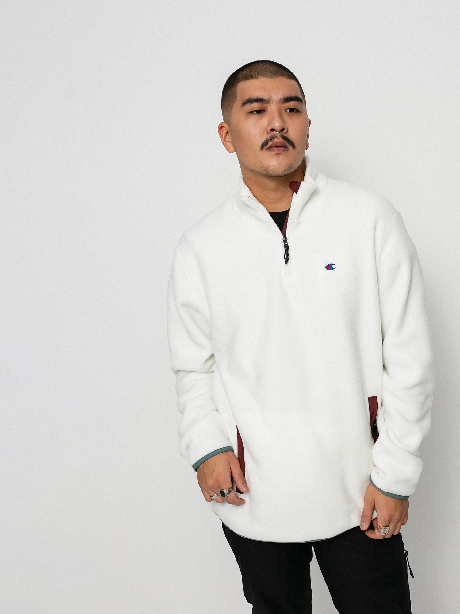 Pánský Mikina Champion Half Zip Top 215107 (str/trp/and)