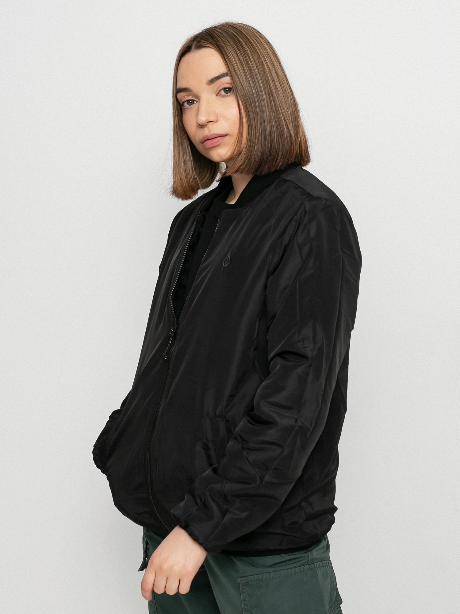 Bunda Volcom Reversible Polar Wmn (white tiger)