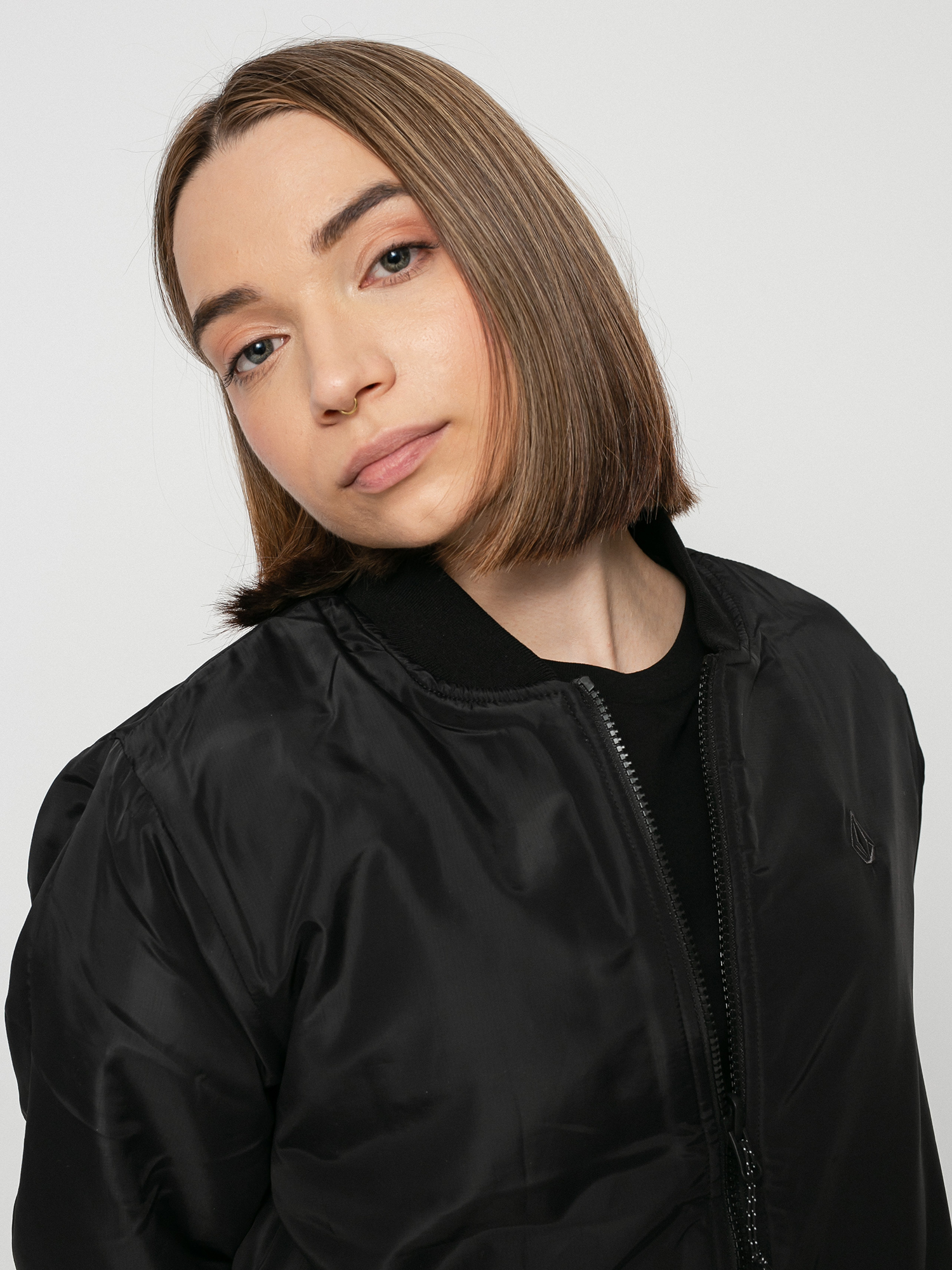 Bunda Volcom Reversible Polar Wmn (white tiger)