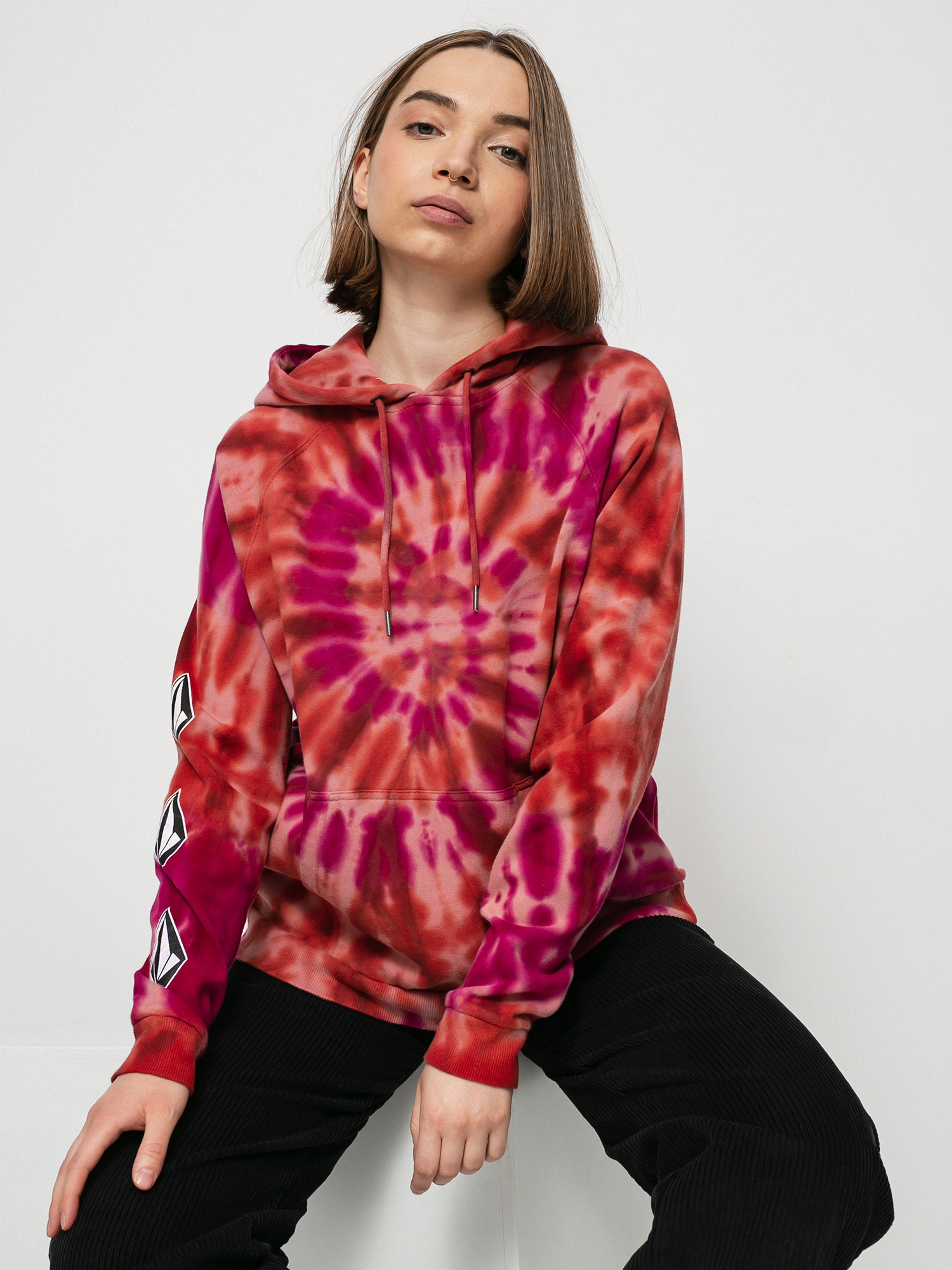 Mikina s kapucí Volcom Iconic Stone HD Wmn (auburn)