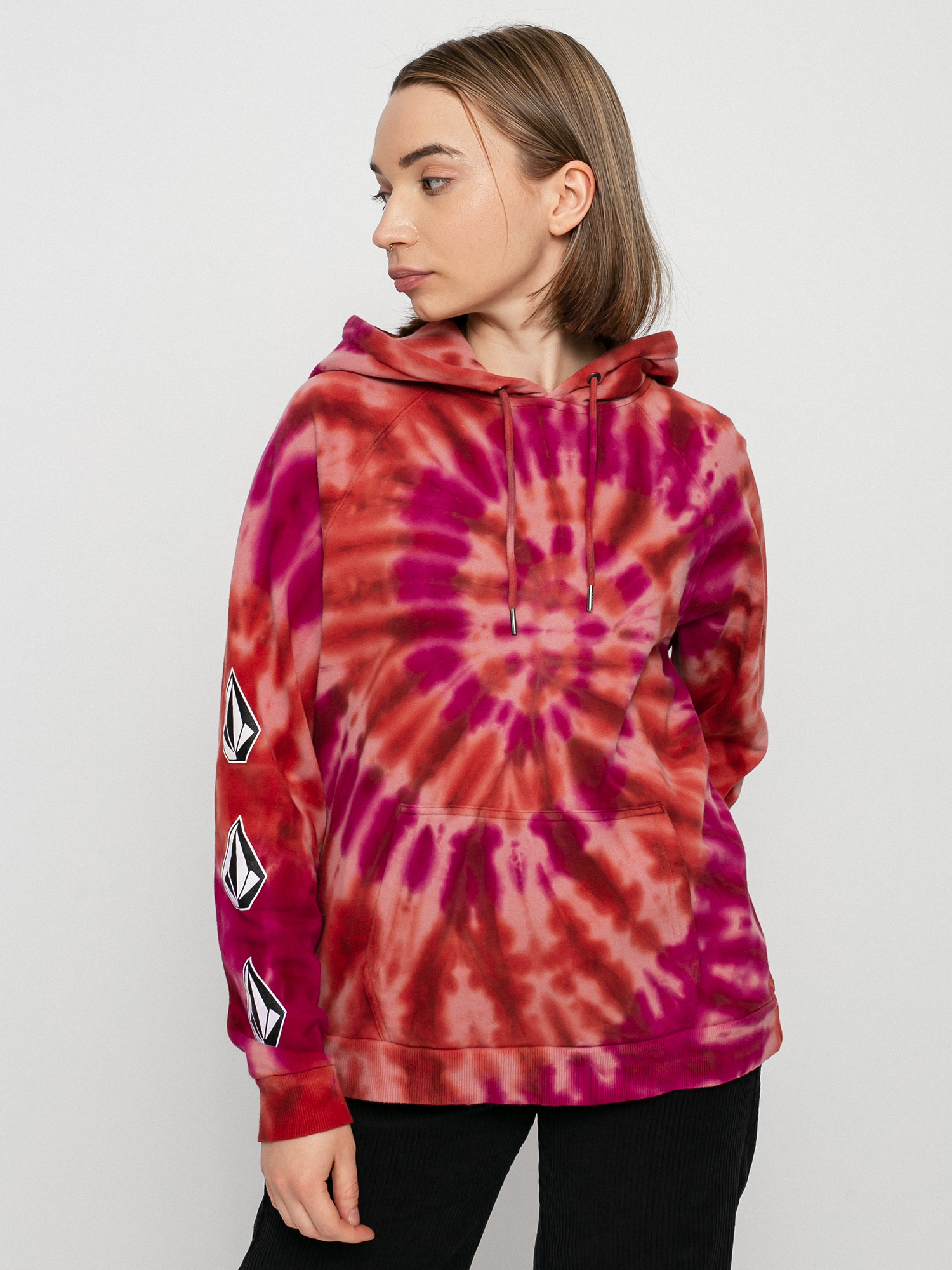 Mikina s kapucí Volcom Iconic Stone HD Wmn (auburn)