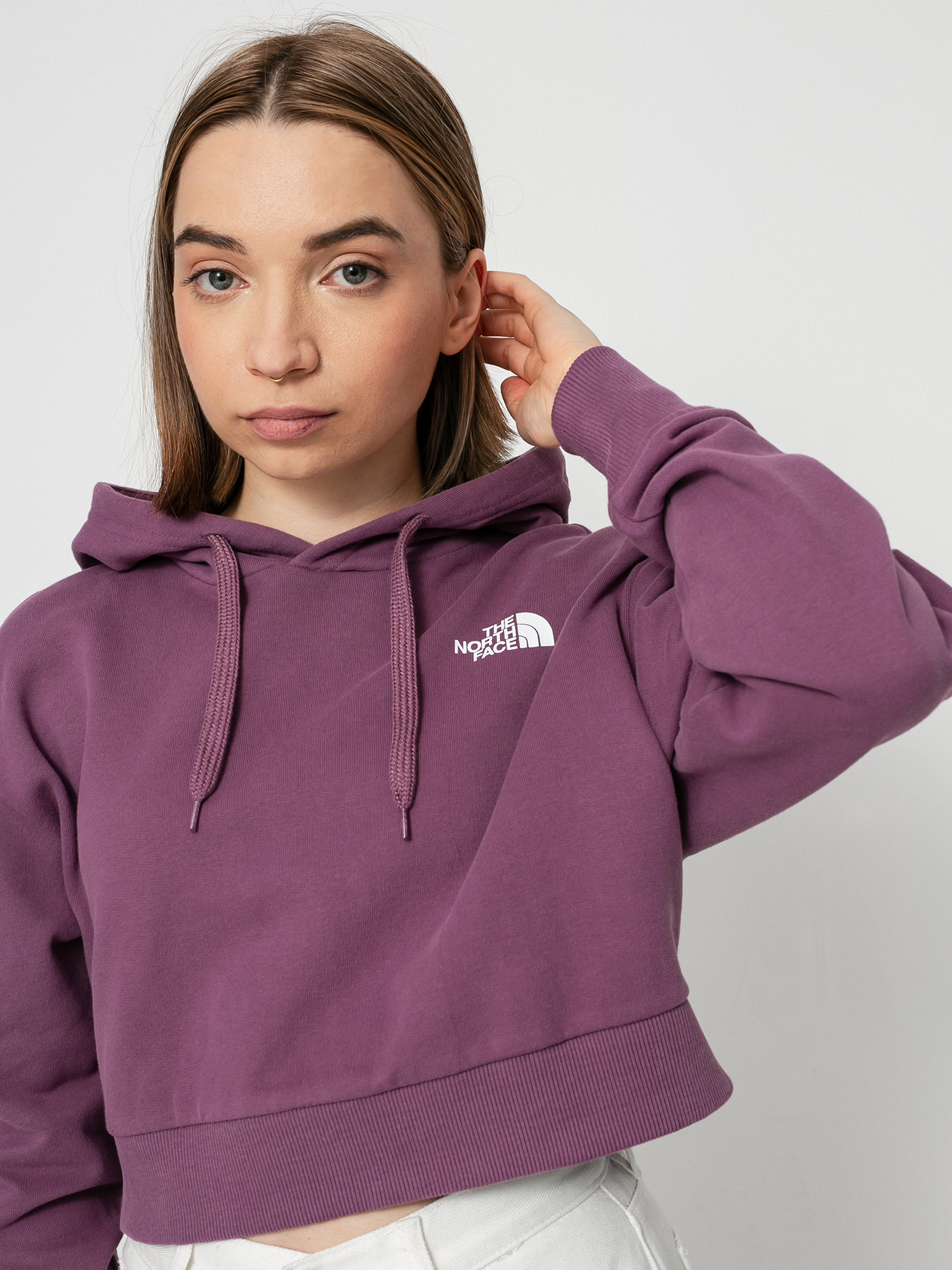 Mikina s kapucí The North Face Trend Crop HD Wmn (pikes purple)
