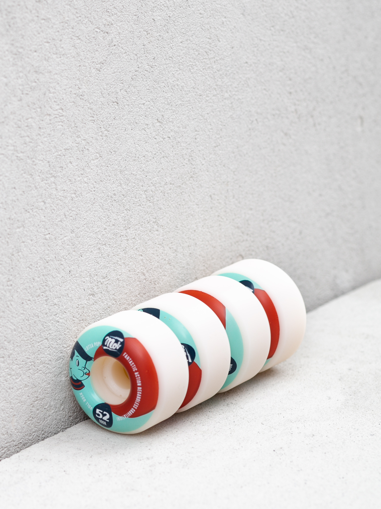 Kolečka Mob Skateboards Pop (teal/red)