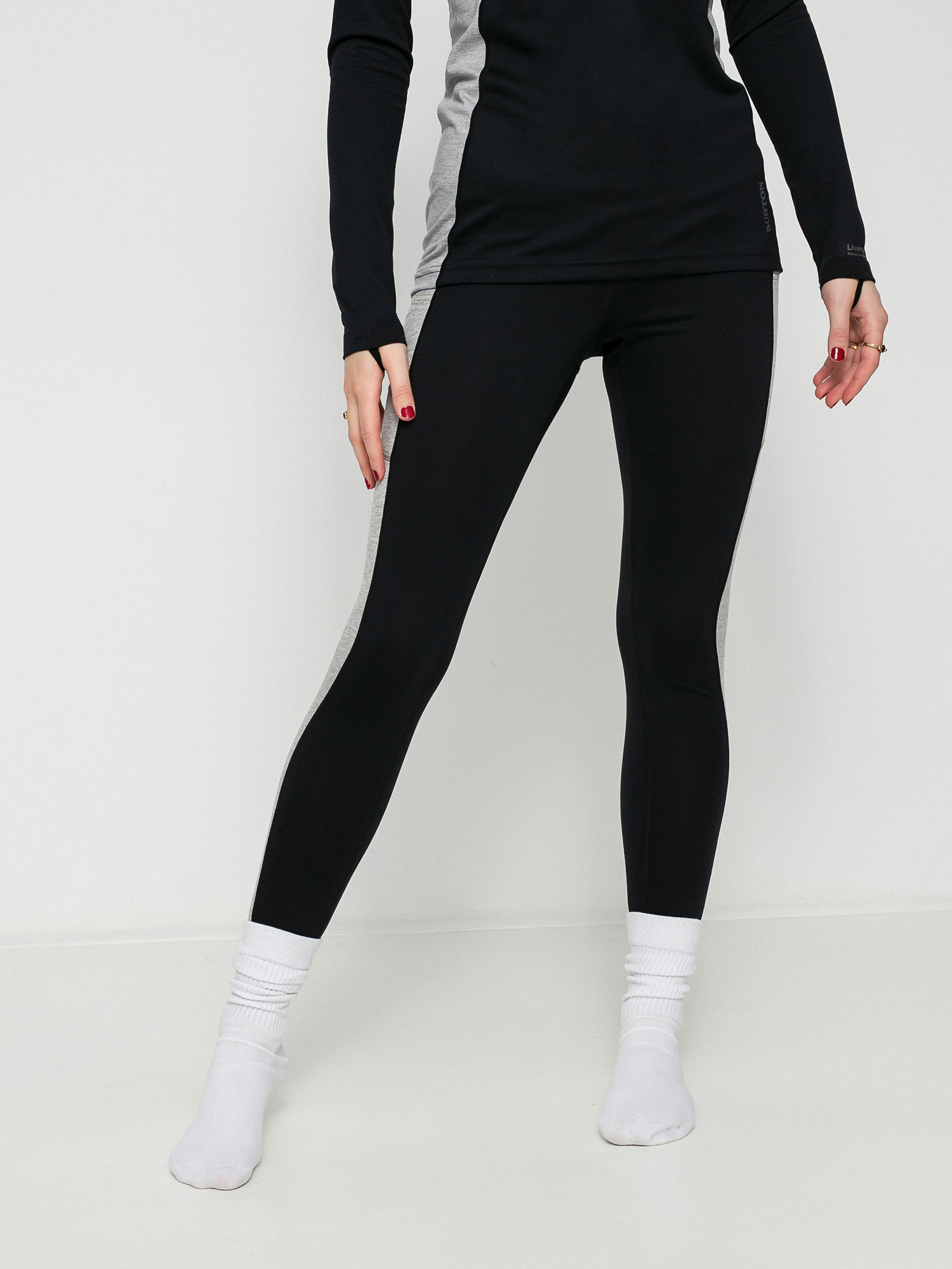 Termoleginy Burton Midweight X Base Layers Wmn (true black/gray heather)