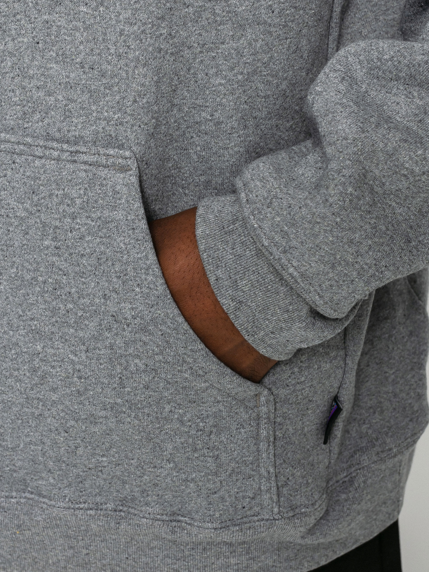 Mikina s kapucí Patagonia Logo Uprisal HD (gravel heather)