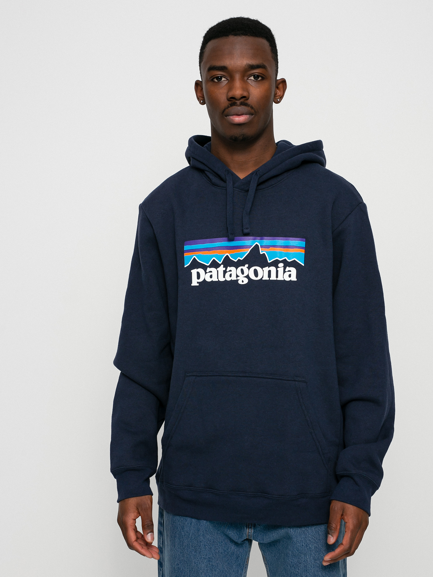 Mikina s kapucu00ed Patagonia Logo Uprisal HD (new navy)
