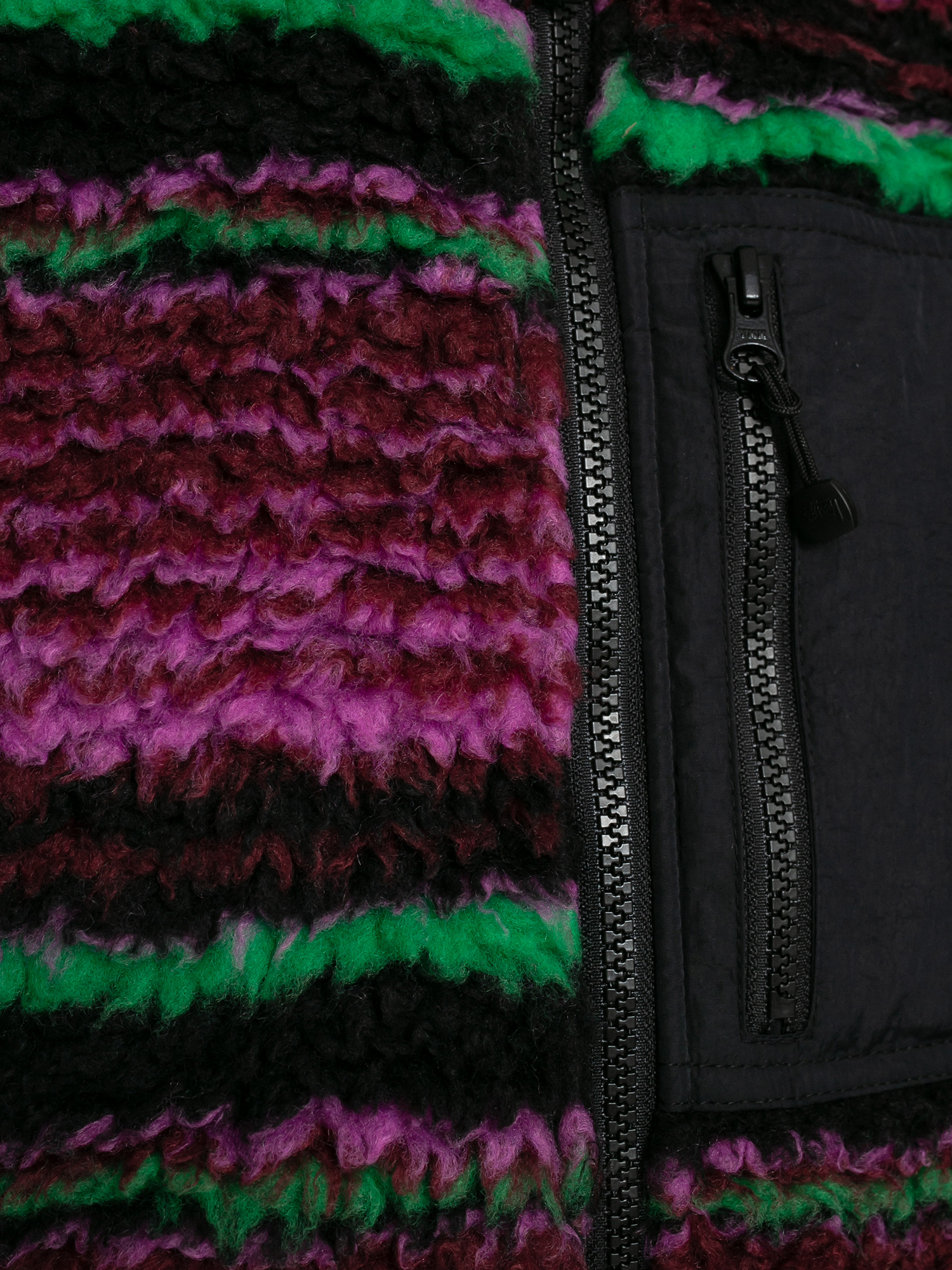 Vesta Stussy Striped Sherpa (grape)