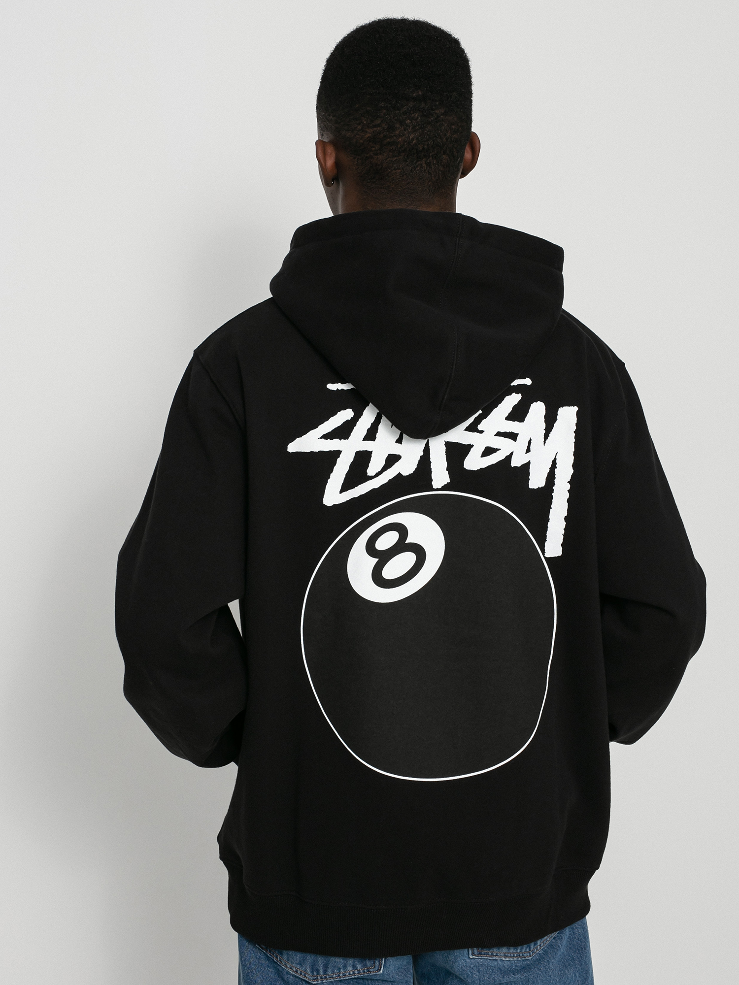Mikina s kapucí Stussy 8 Ball HD (black)