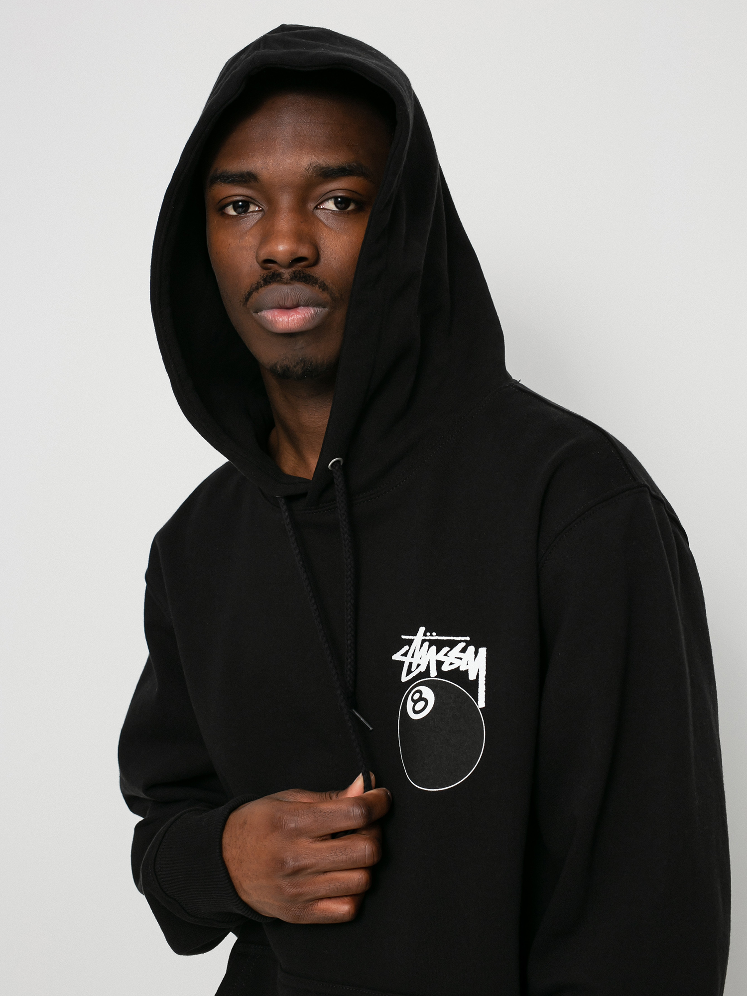 Mikina s kapucí Stussy 8 Ball HD (black)