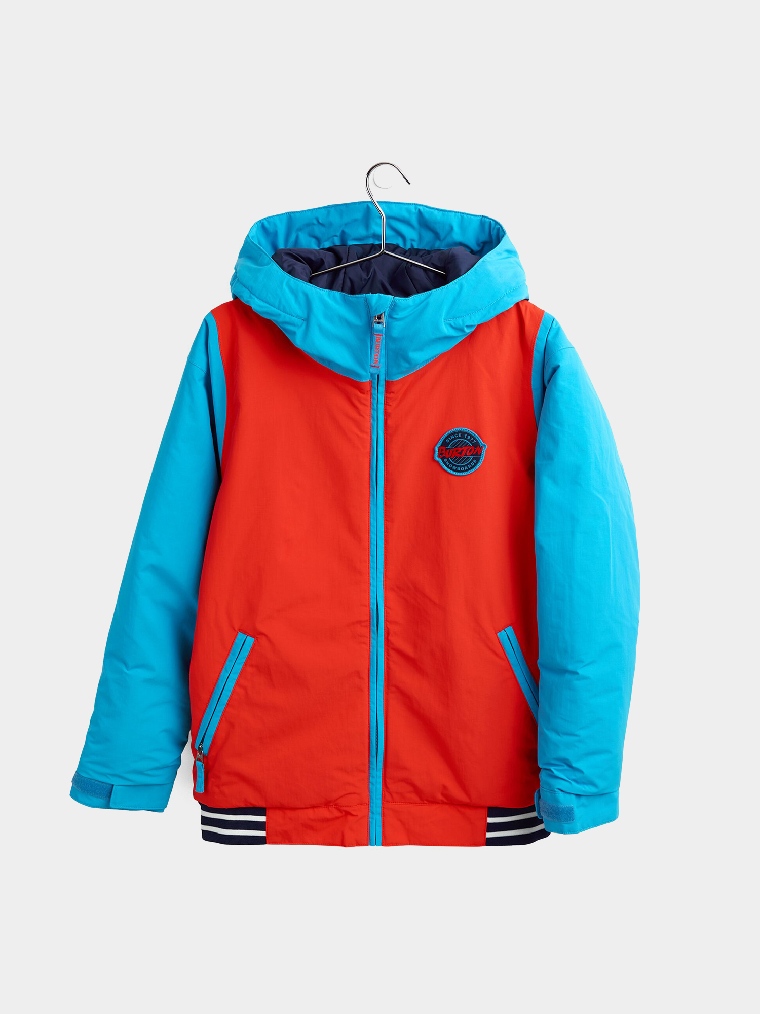 Snowboardová bunda Burton Game Day JR (fiesta red/dresden blue)