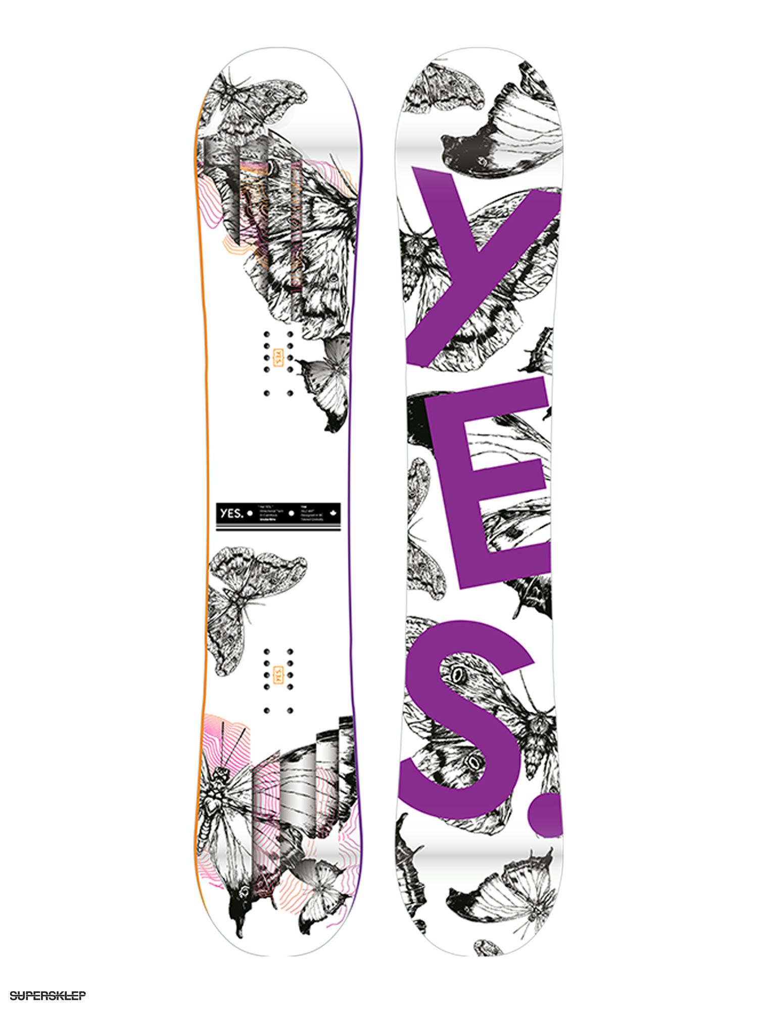 Dámská Snowboard Yes Hel (white/purple)