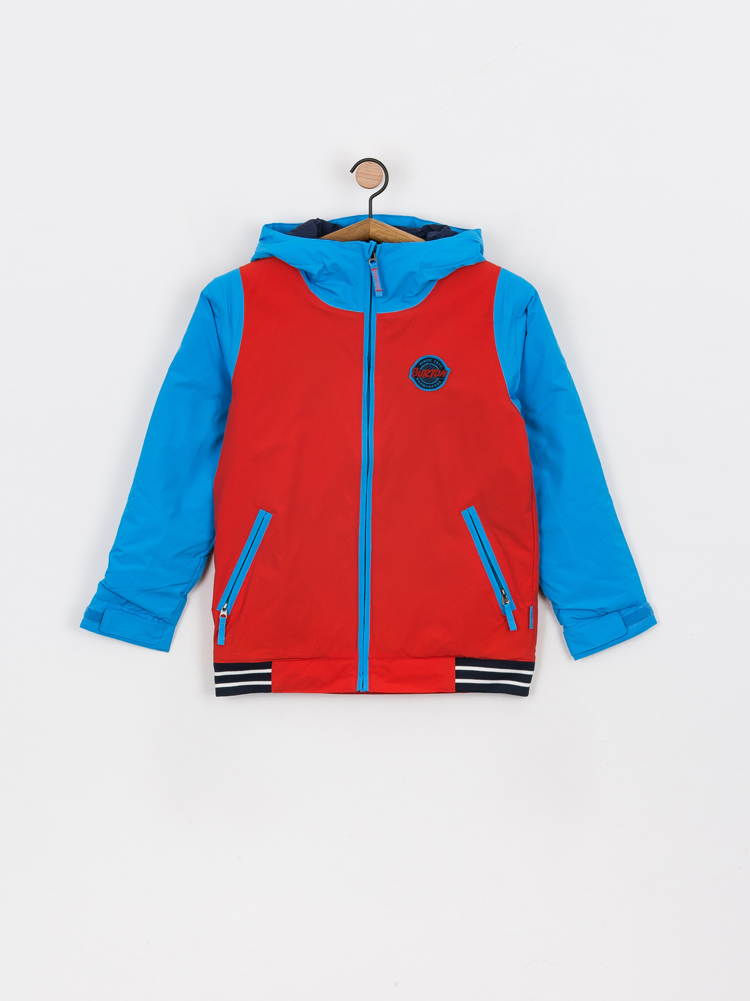 Snowboardová bunda Burton Game Day JR (fiesta red/dresden blue)