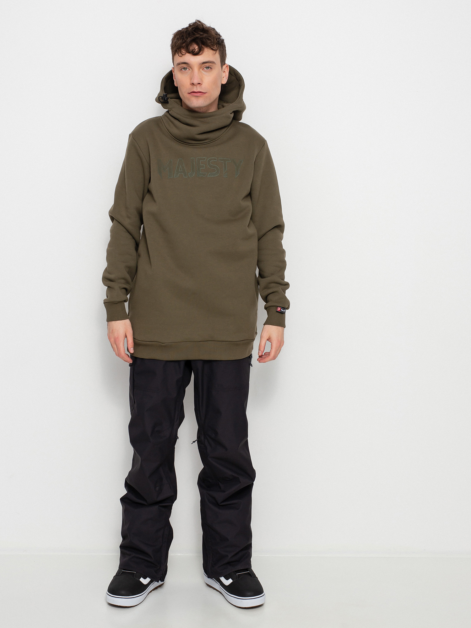 Mikina s kapucí Majesty Bear Tall HD (army green)