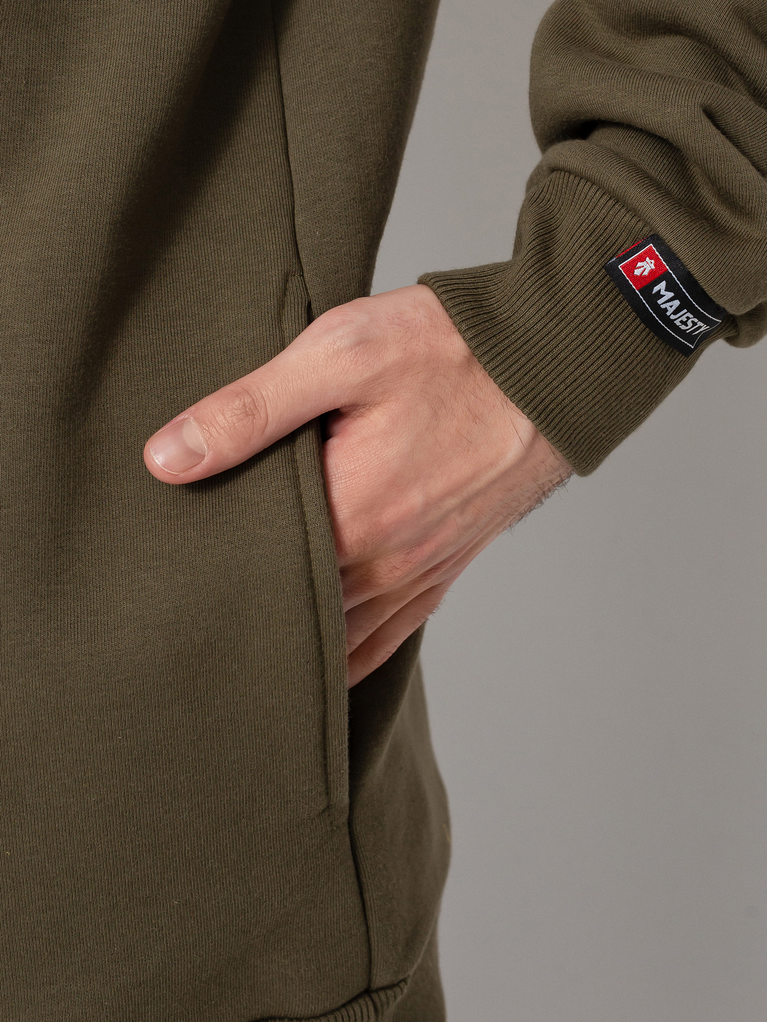 Mikina s kapucí Majesty Bear Tall HD (army green)