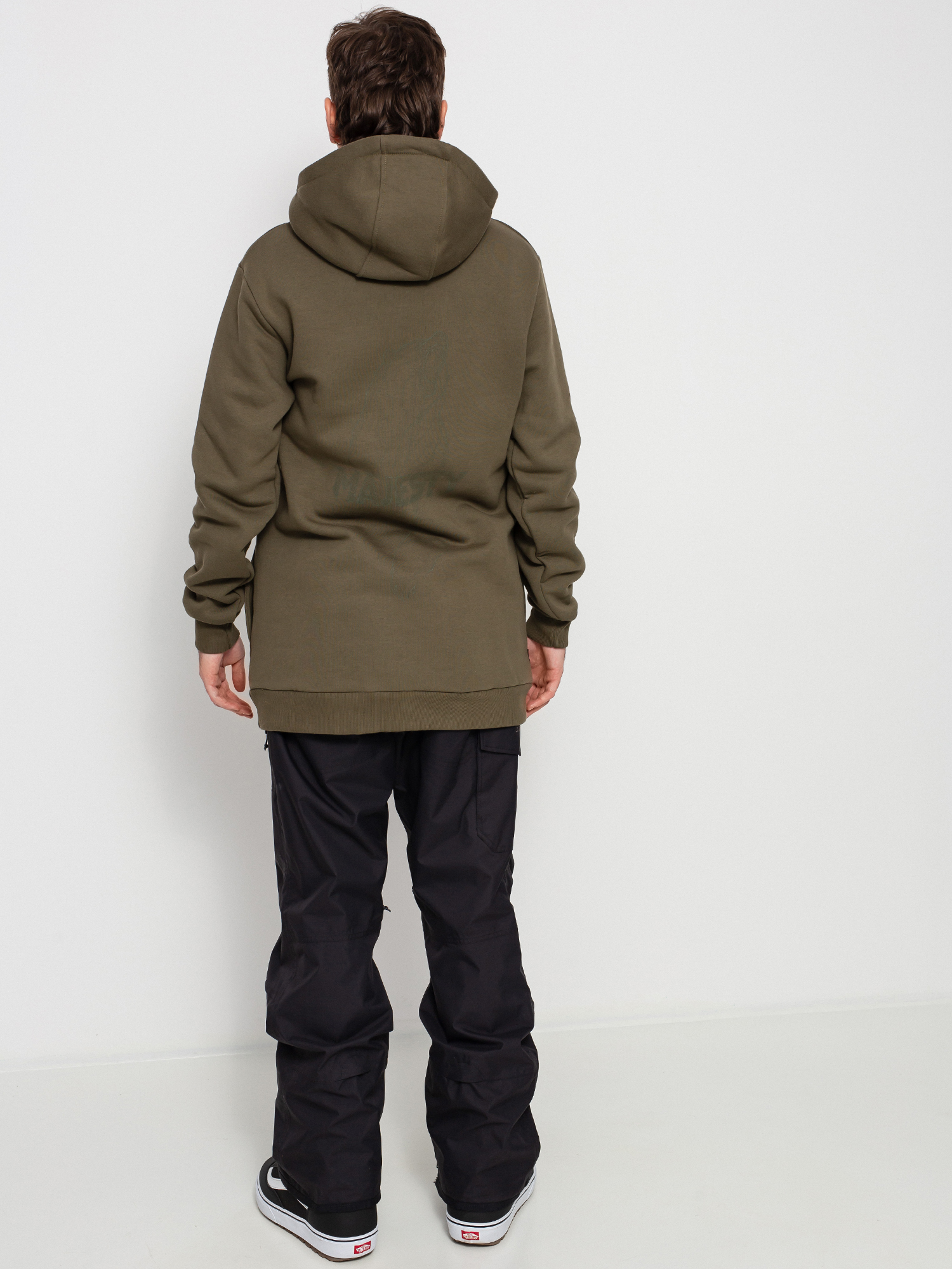 Mikina s kapucí Majesty Bear Tall HD (army green)