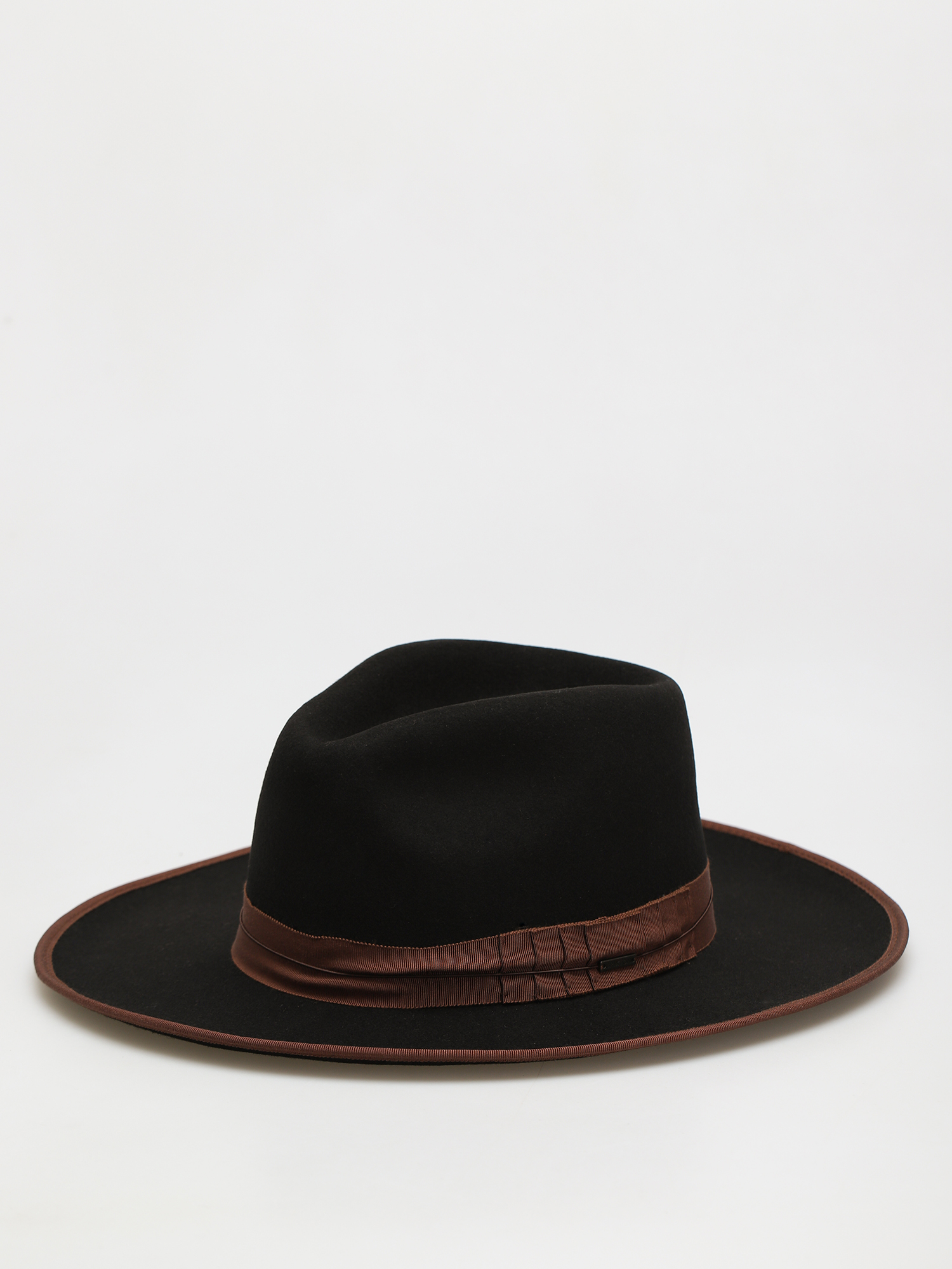 Klobouk Brixton Reno Fedora (black/brown)